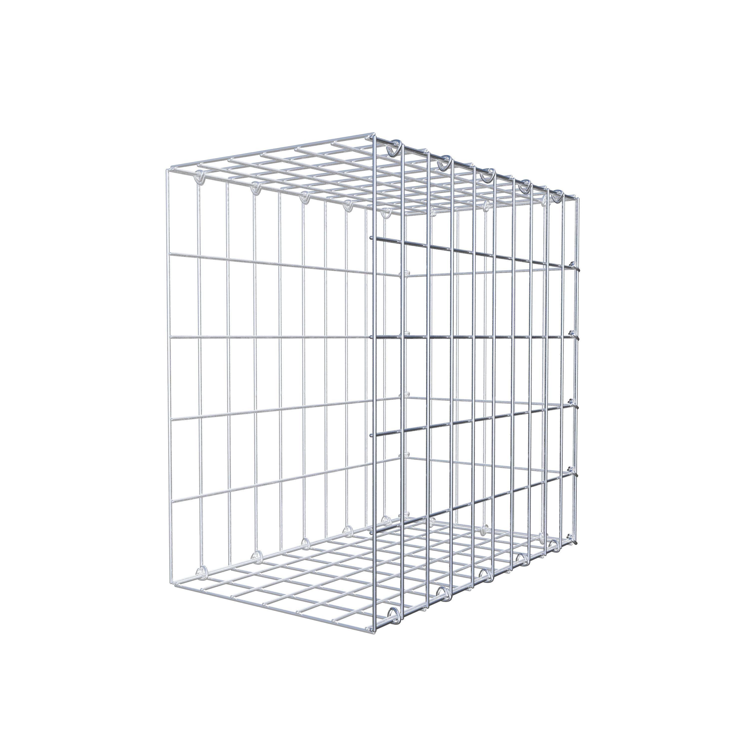 Monteret gabion type 2 50 cm x 50 cm x 30 cm, maskestørrelse 5 cm x 10 cm, C-ring