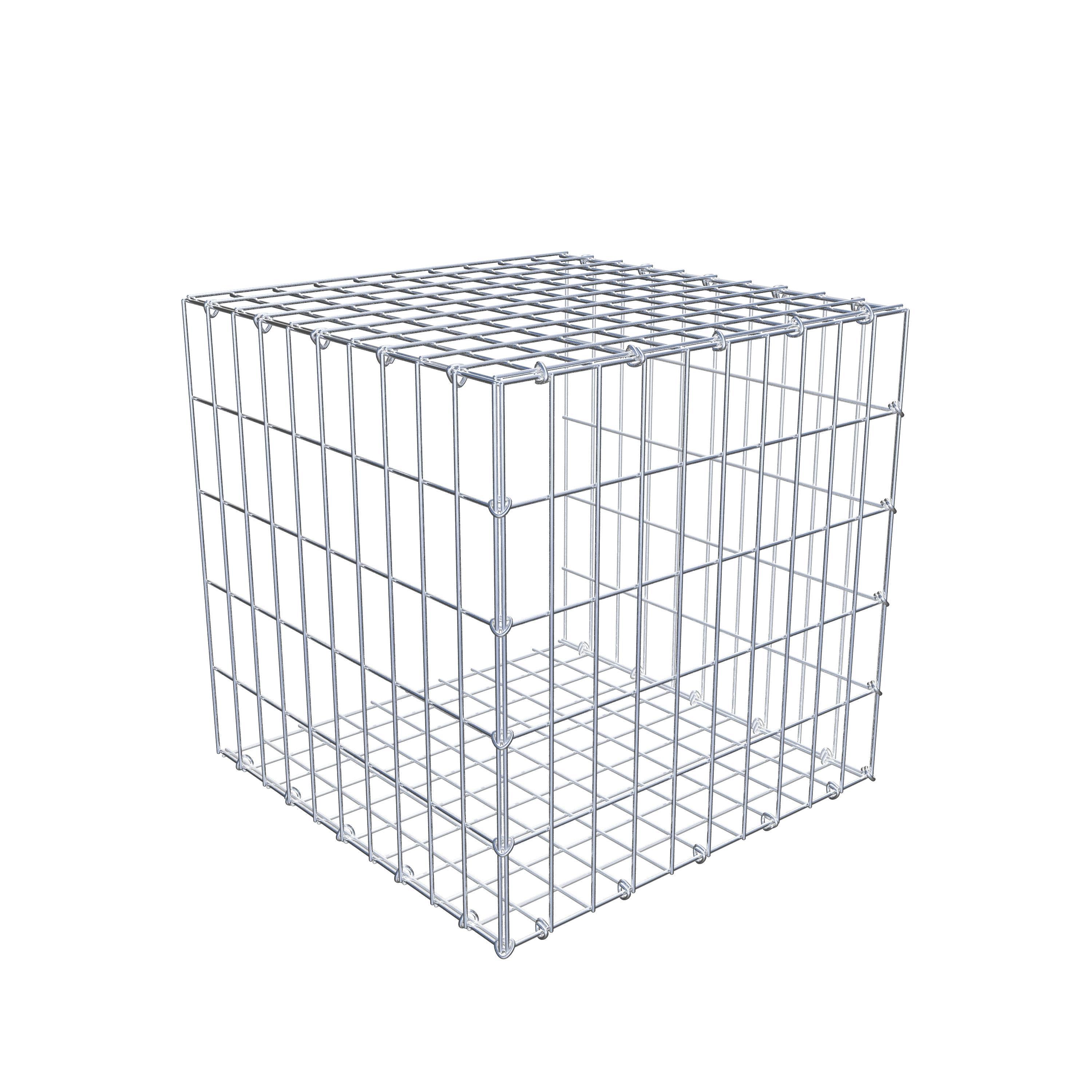 Mounted gabion type 2 50 cm x 50 cm x 50 cm, mesh size 5 cm x 10 cm, C-ring