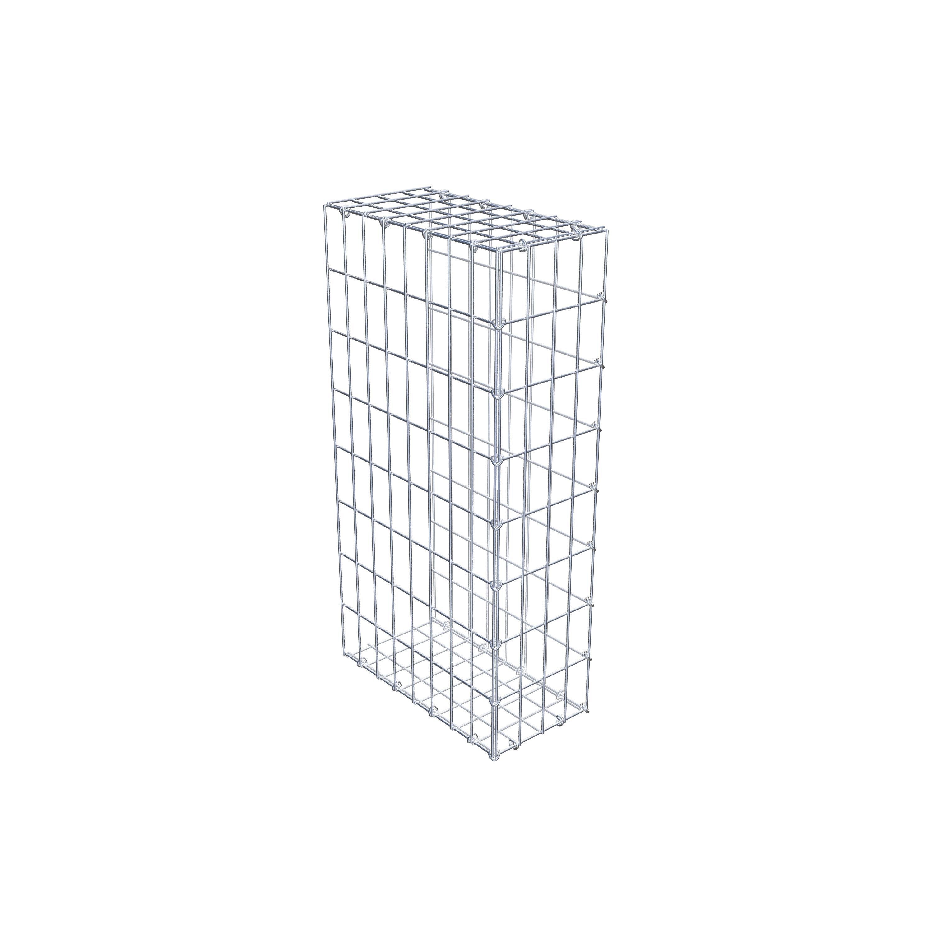 Mounted gabion type 2 80 cm x 40 cm x 20 cm, mesh size 5 cm x 10 cm, C-ring