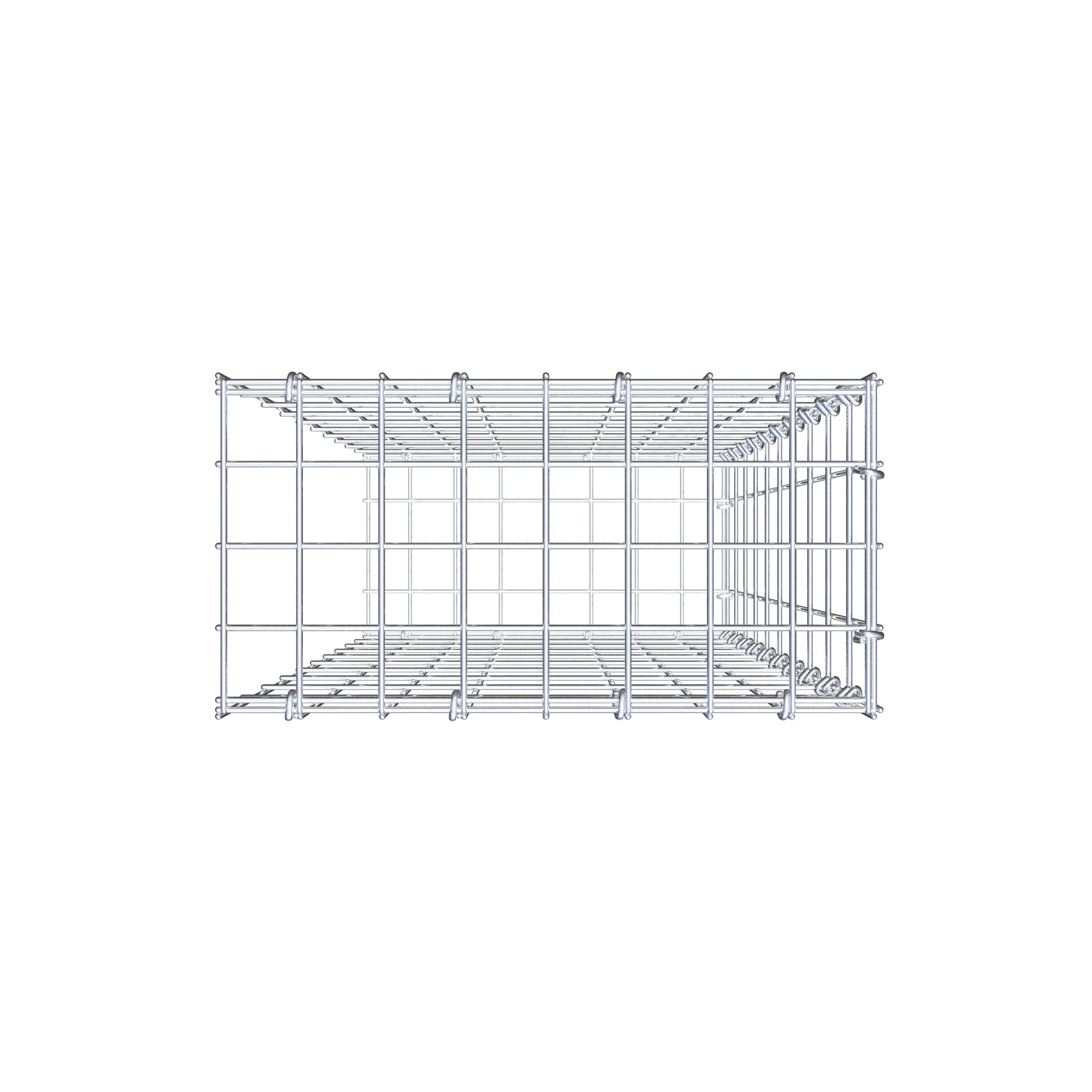 Anbaugabione Typ 2 100 cm x 40 cm x 20 cm, Maschenweite 5 cm x 10 cm, C-Ring