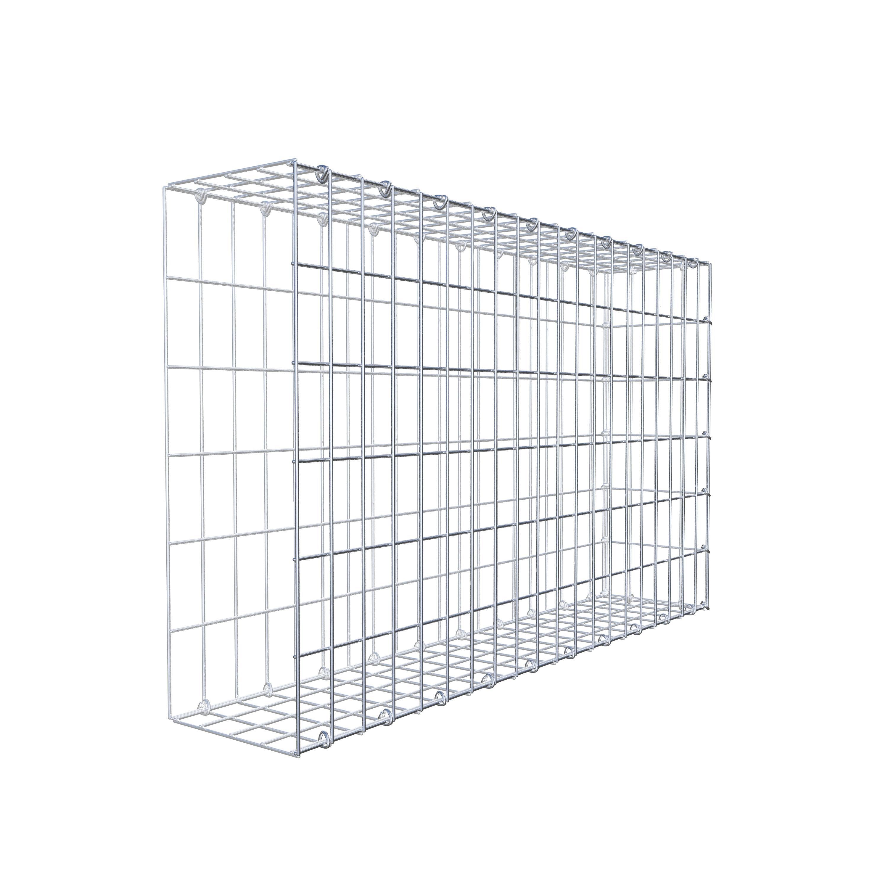 Mounted gabion type 2 100 cm x 60 cm x 20 cm, mesh size 5 cm x 10 cm, C-ring