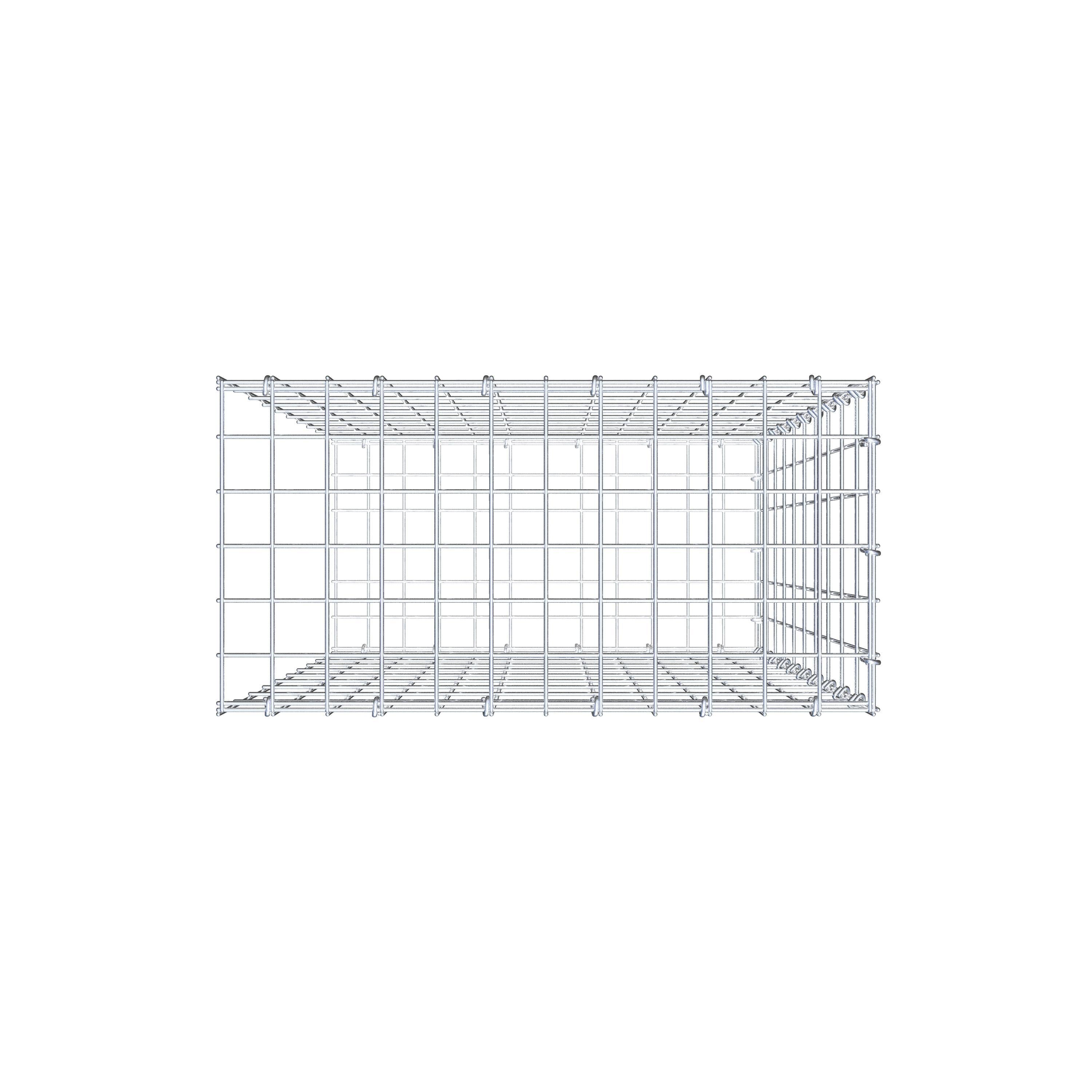 Anbaugabione Typ 2 100 cm x 60 cm x 30 cm, Maschenweite 5 cm x 10 cm, C-Ring