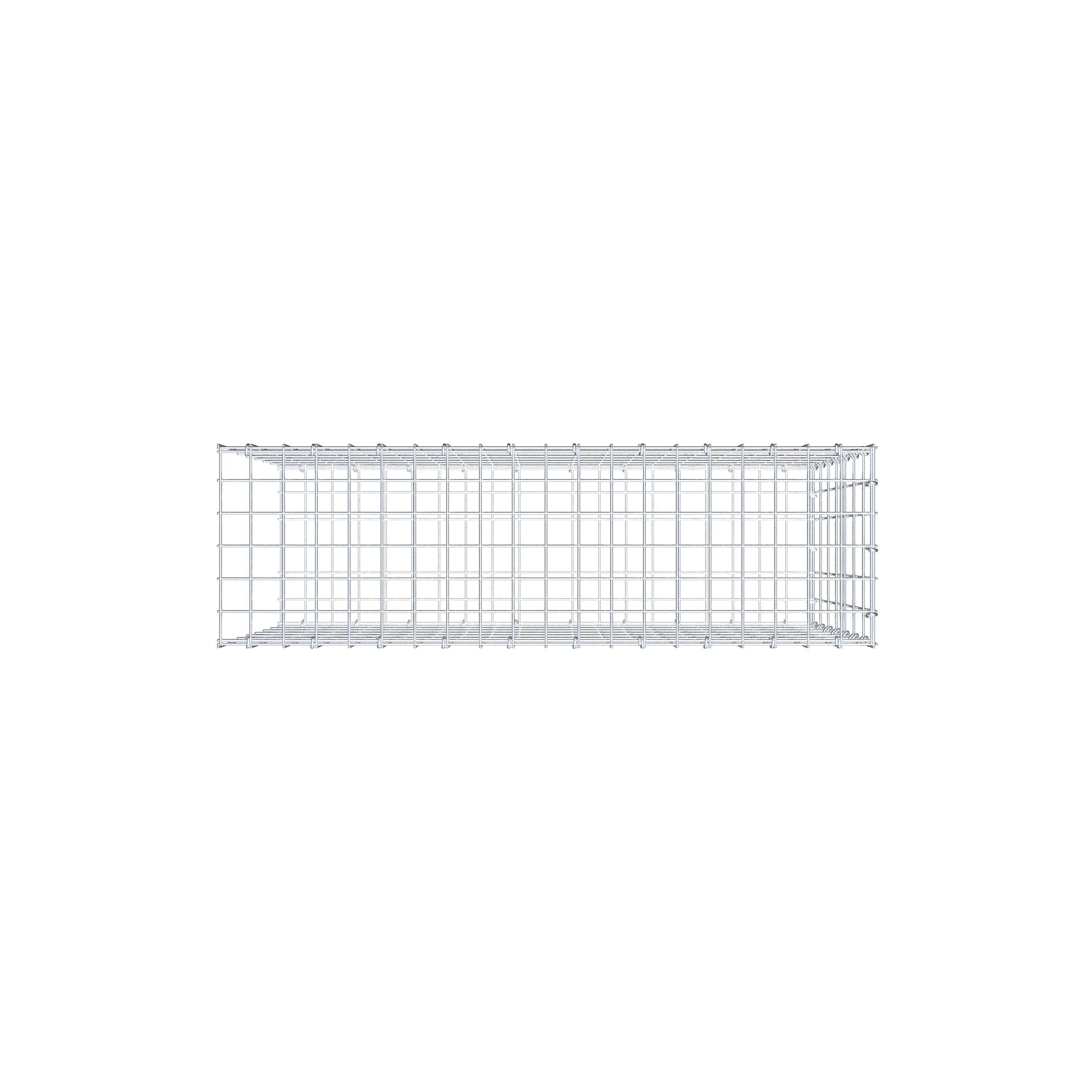 Anbaugabione Typ 2 100 cm x 70 cm x 30 cm, Maschenweite 5 cm x 10 cm, C-Ring