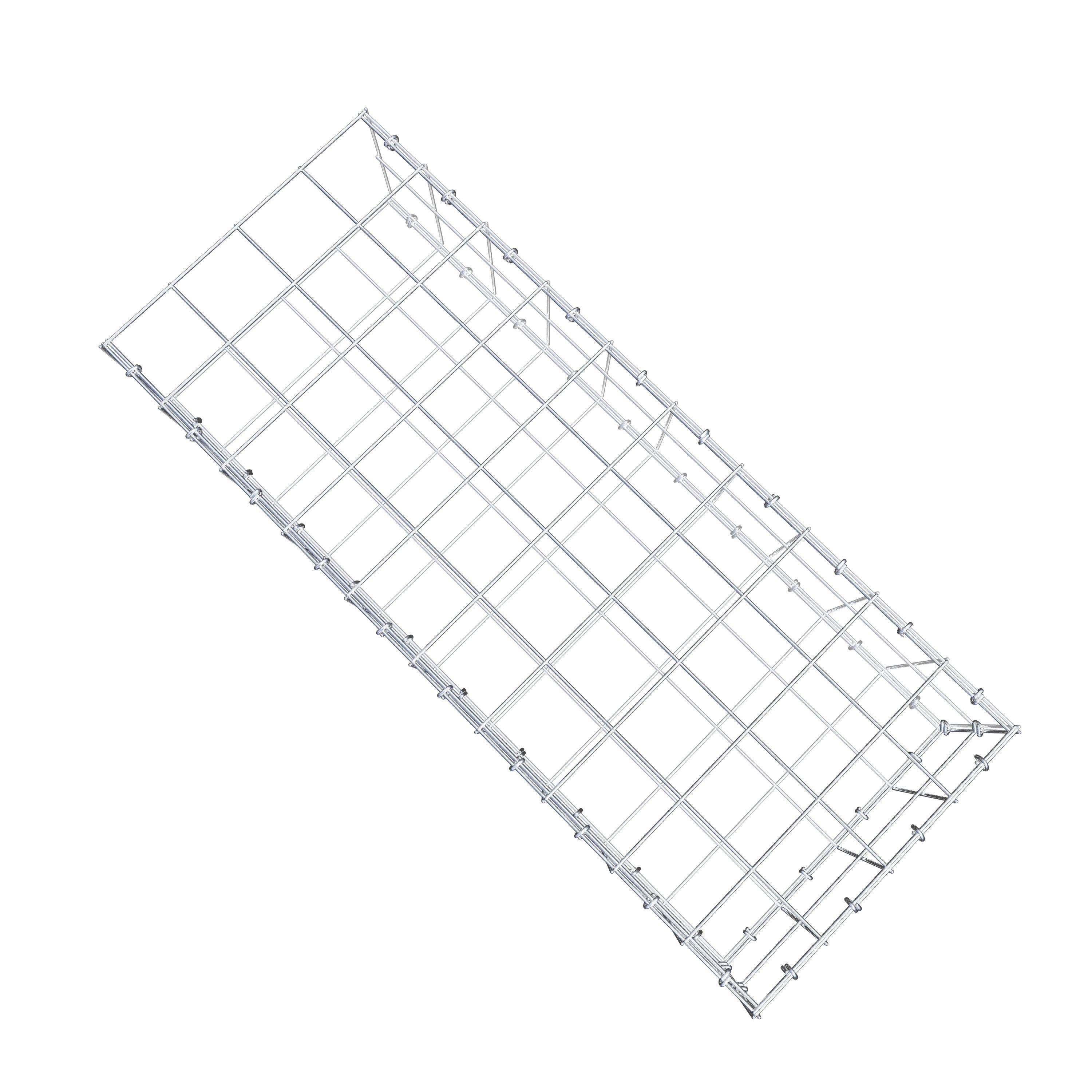 Monteret gabion type 2 100 cm x 20 cm x 40 cm (L x H x D), maskestørrelse 10 cm x 10 cm, C-ring