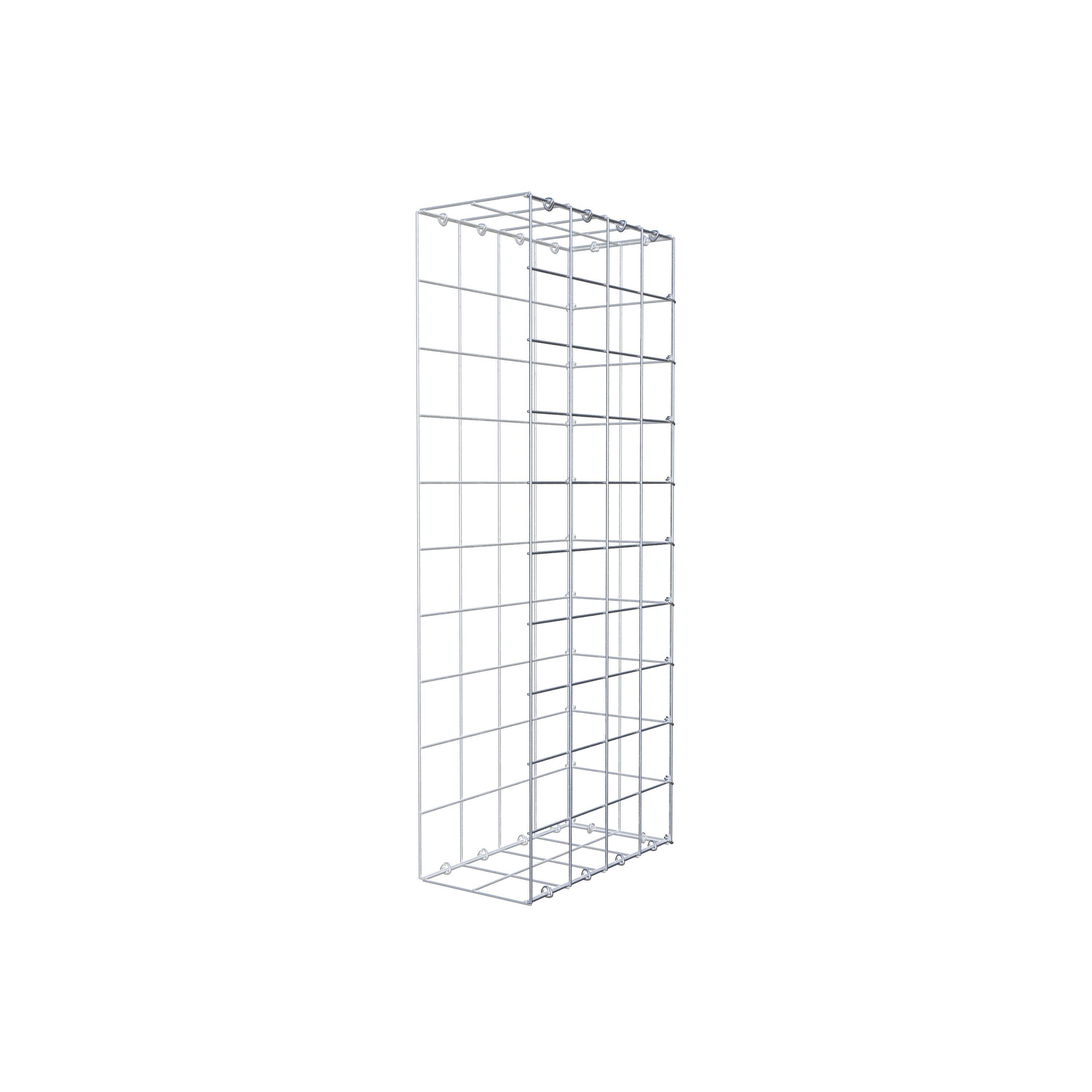 Gavión complementario de tipo 2 100 cm x 40 cm x 20 cm (L x A x P), malla 10 cm x 10 cm, anillo en C