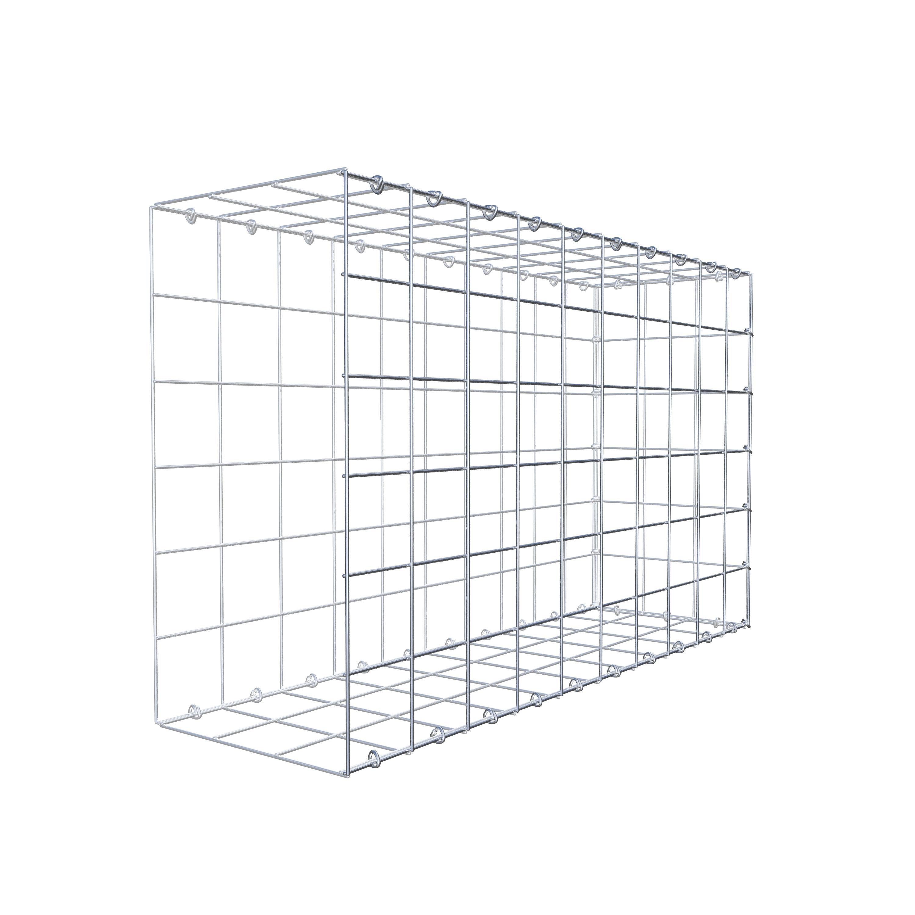 Mounted gabion type 2 100 cm x 60 cm x 30 cm (L x H x D), mesh size 10 cm x 10 cm, C-ring