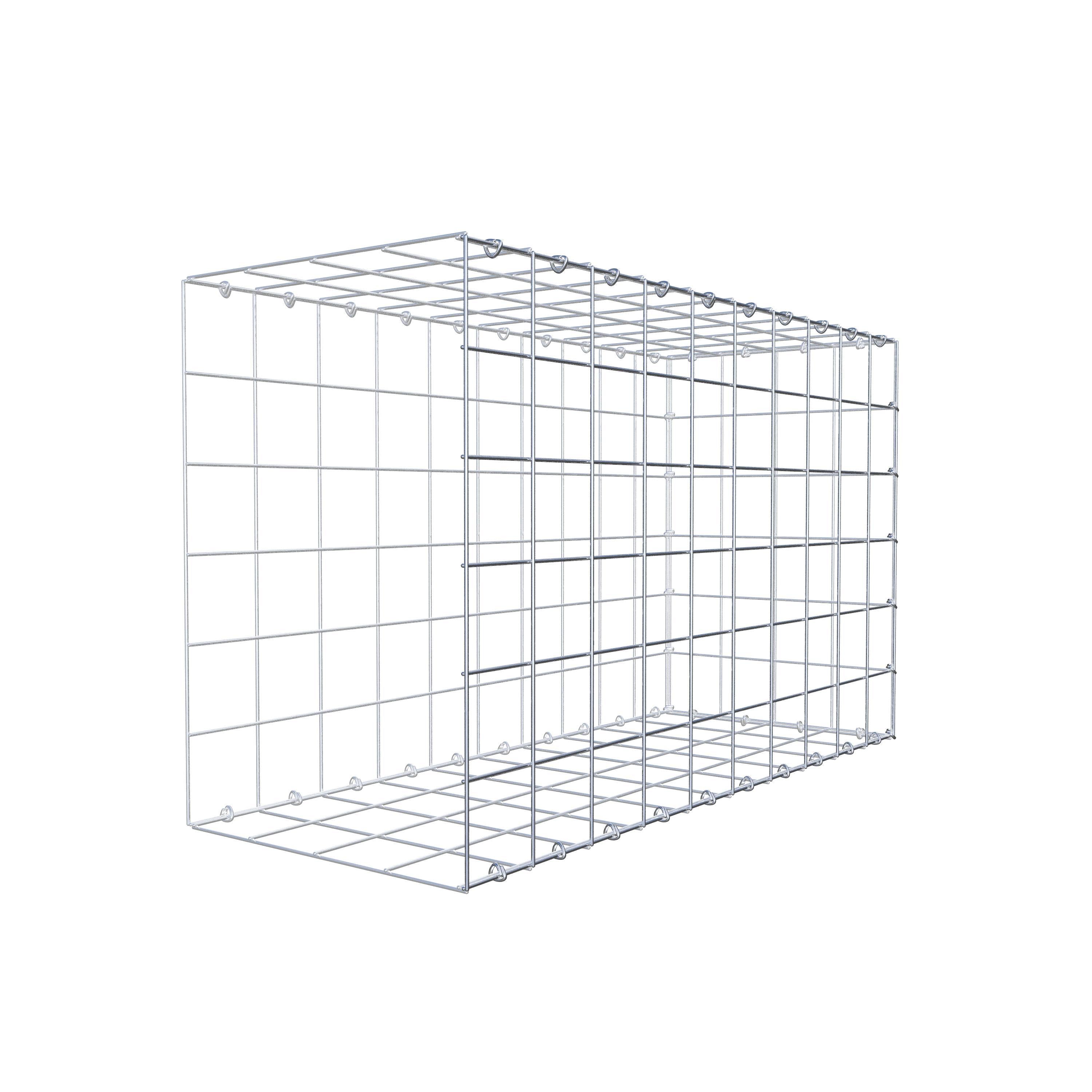 Mounted gabion type 2 100 cm x 60 cm x 40 cm (L x H x D), mesh size 10 cm x 10 cm, C-ring