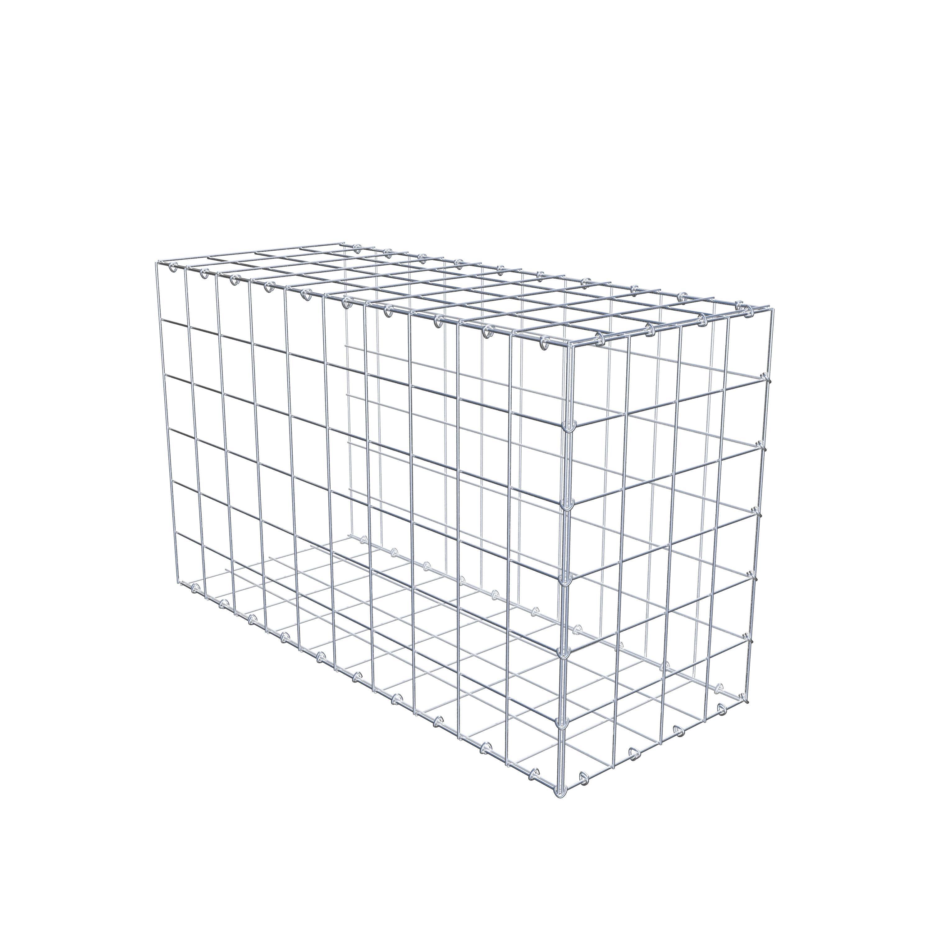 Mounted gabion type 2 100 cm x 60 cm x 40 cm (L x H x D), mesh size 10 cm x 10 cm, C-ring