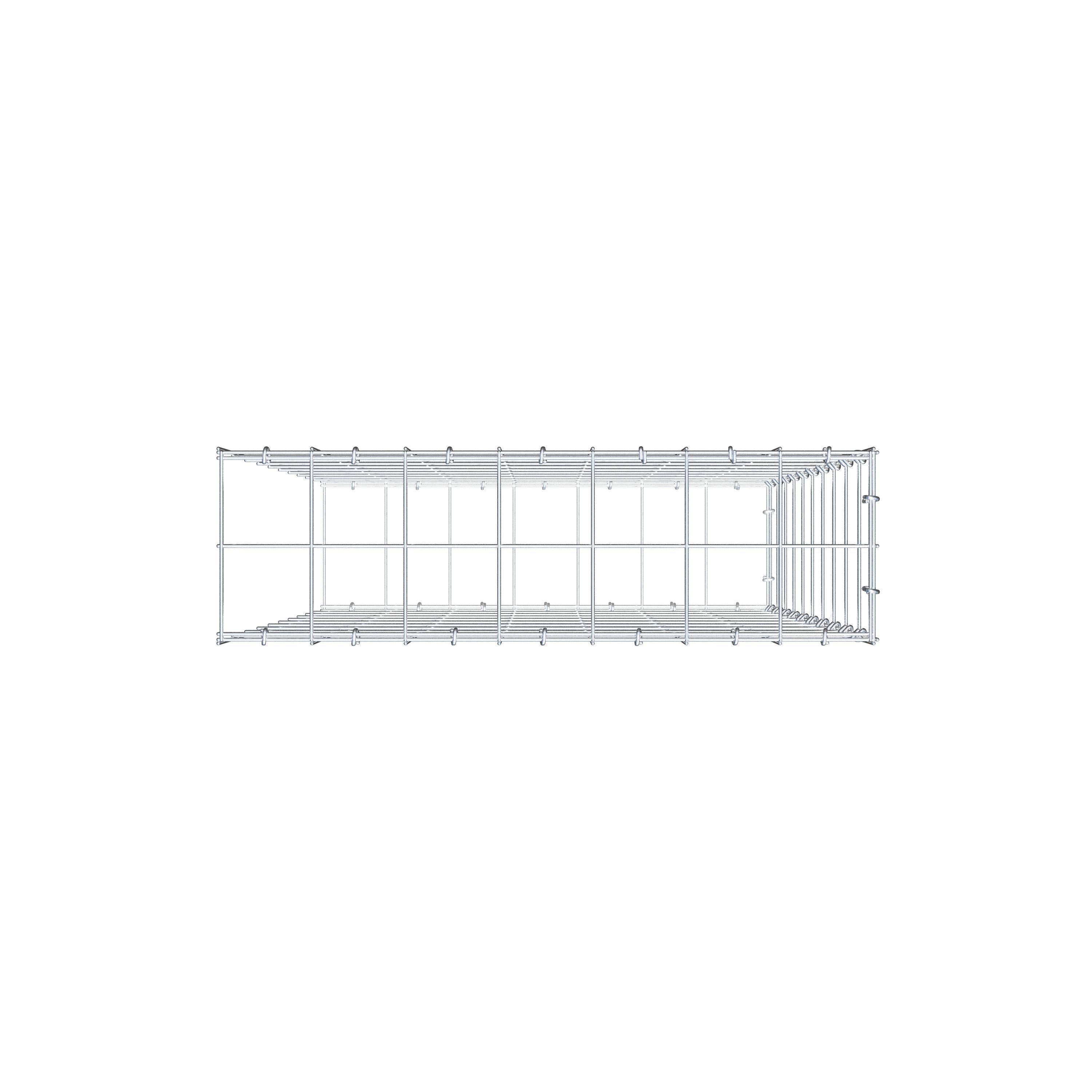 Anbaugabione Typ 2 100 cm x 70 cm x 20 cm (L x H x T), Maschenweite 10 cm x 10 cm, C-Ring