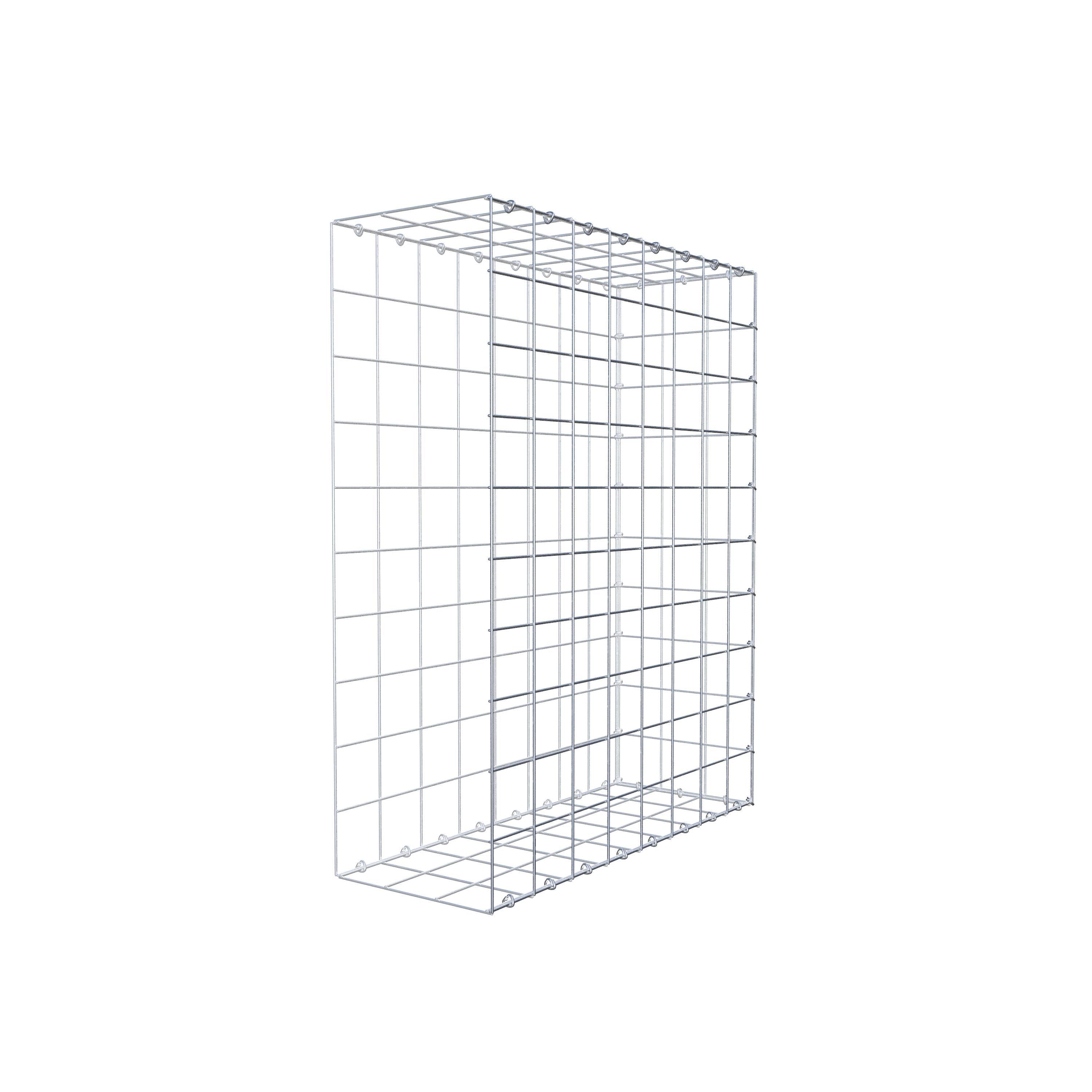 Mounted gabion type 2 100 cm x 80 cm x 30 cm (L x H x D), mesh size 10 cm x 10 cm, C-ring