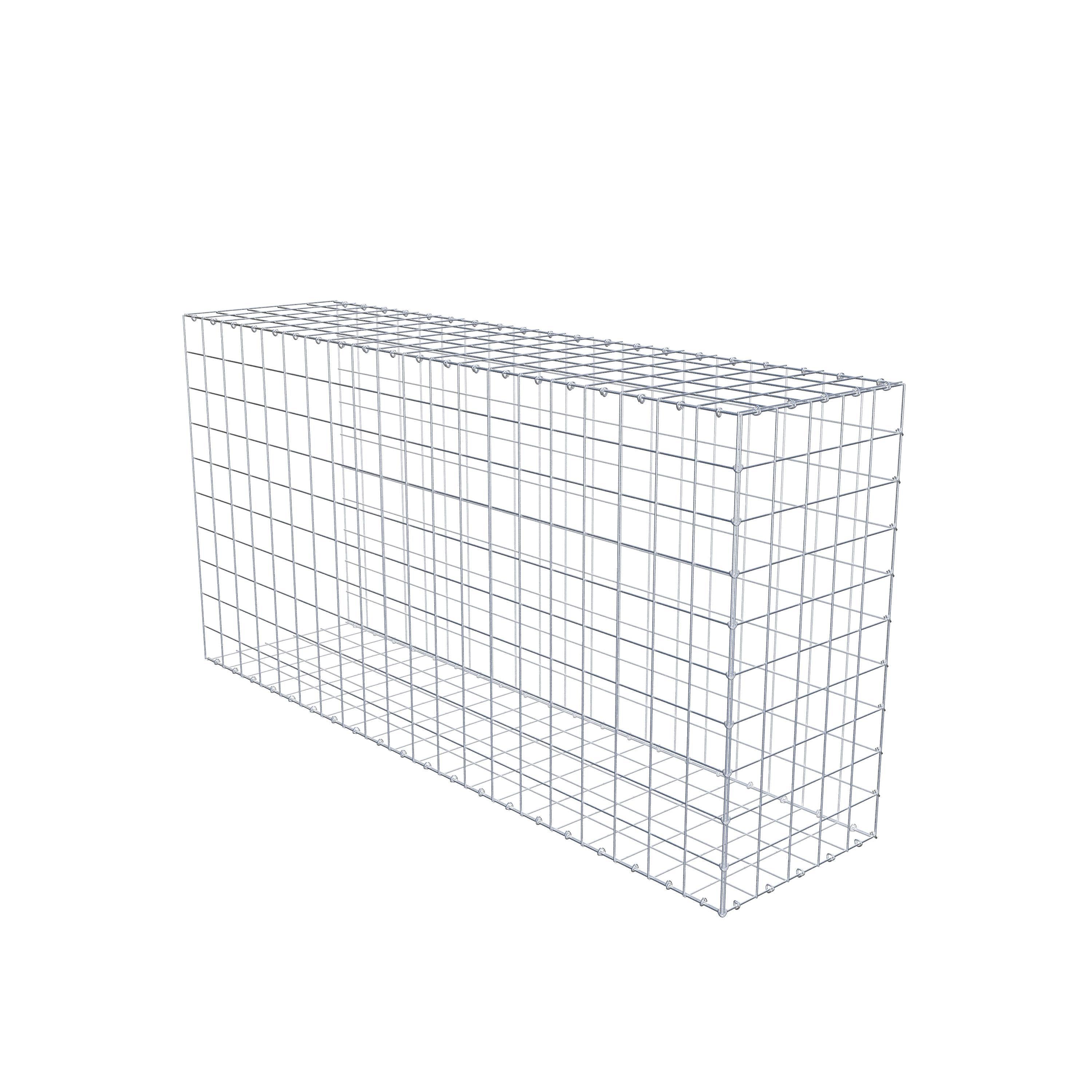 Monteret gabion type 2 200 cm x 100 cm x 50 cm (L x H x D), maskestørrelse 10 cm x 10 cm, C-ring