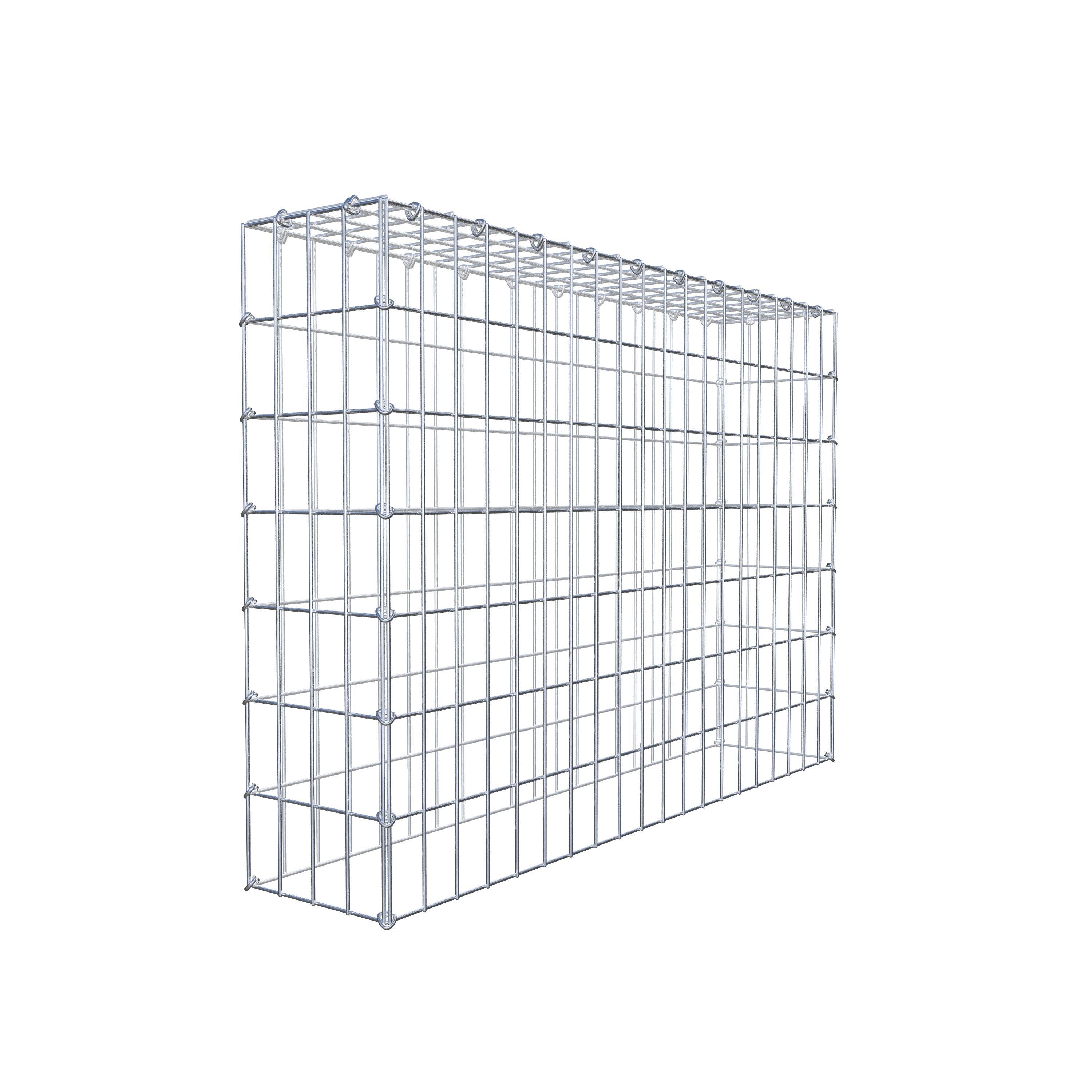 Monteret gabion type 3 100 cm x 70 cm x 20 cm (L x H x D), maskestørrelse 5 cm x 10 cm, C-ring