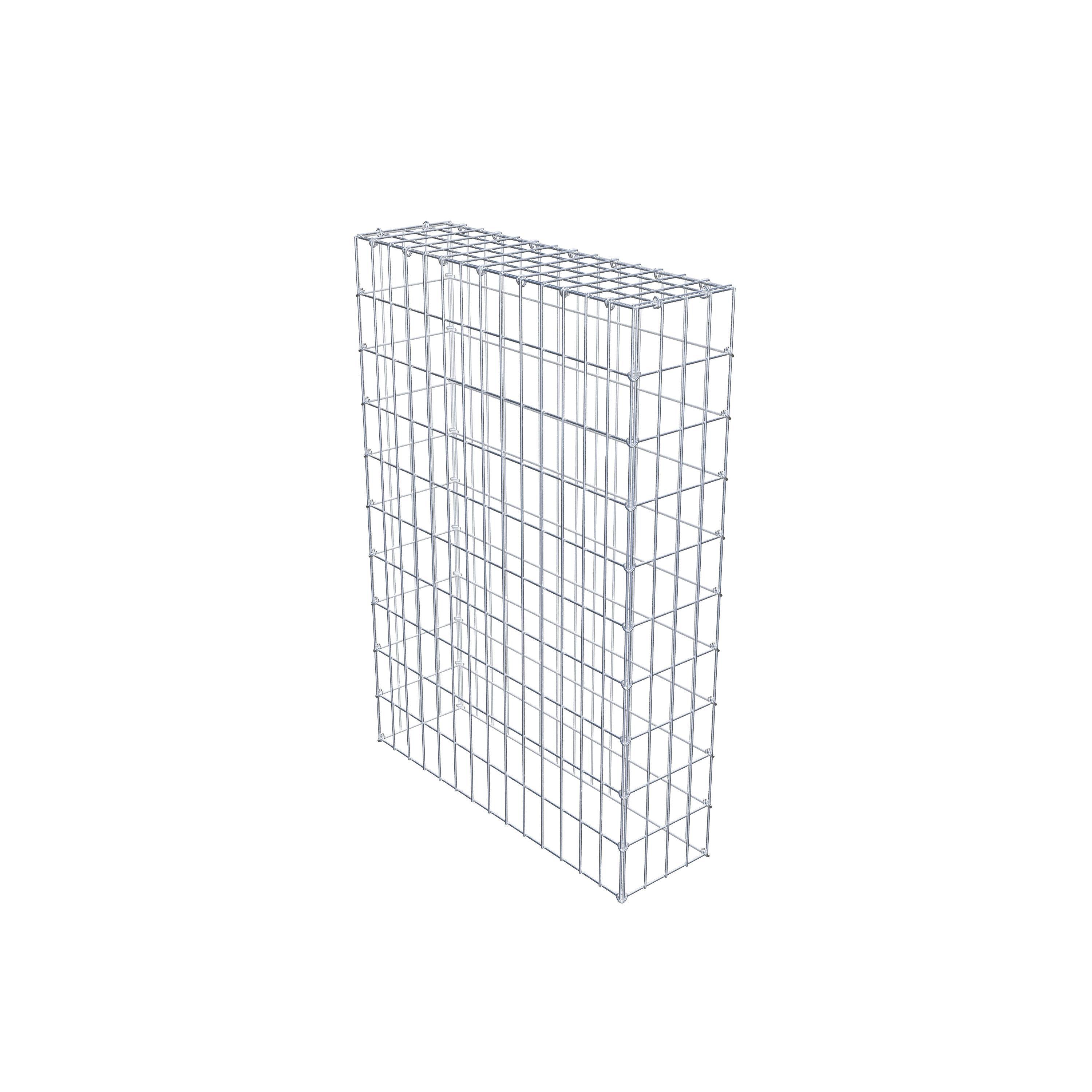 Monteret gabion type 3 100 cm x 70 cm x 20 cm (L x H x D), maskestørrelse 5 cm x 10 cm, C-ring