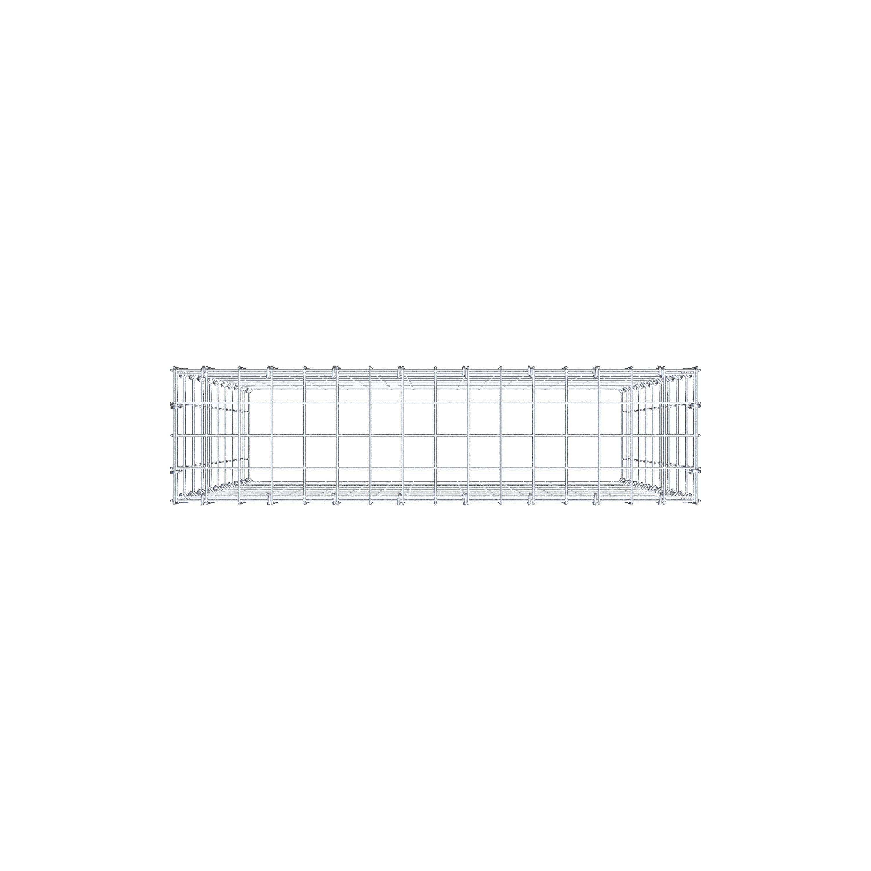 Anbaugabione Typ 3 100 cm x 80 cm x 20 cm (L x H x T), Maschenweite 5 cm x 10 cm, C-Ring