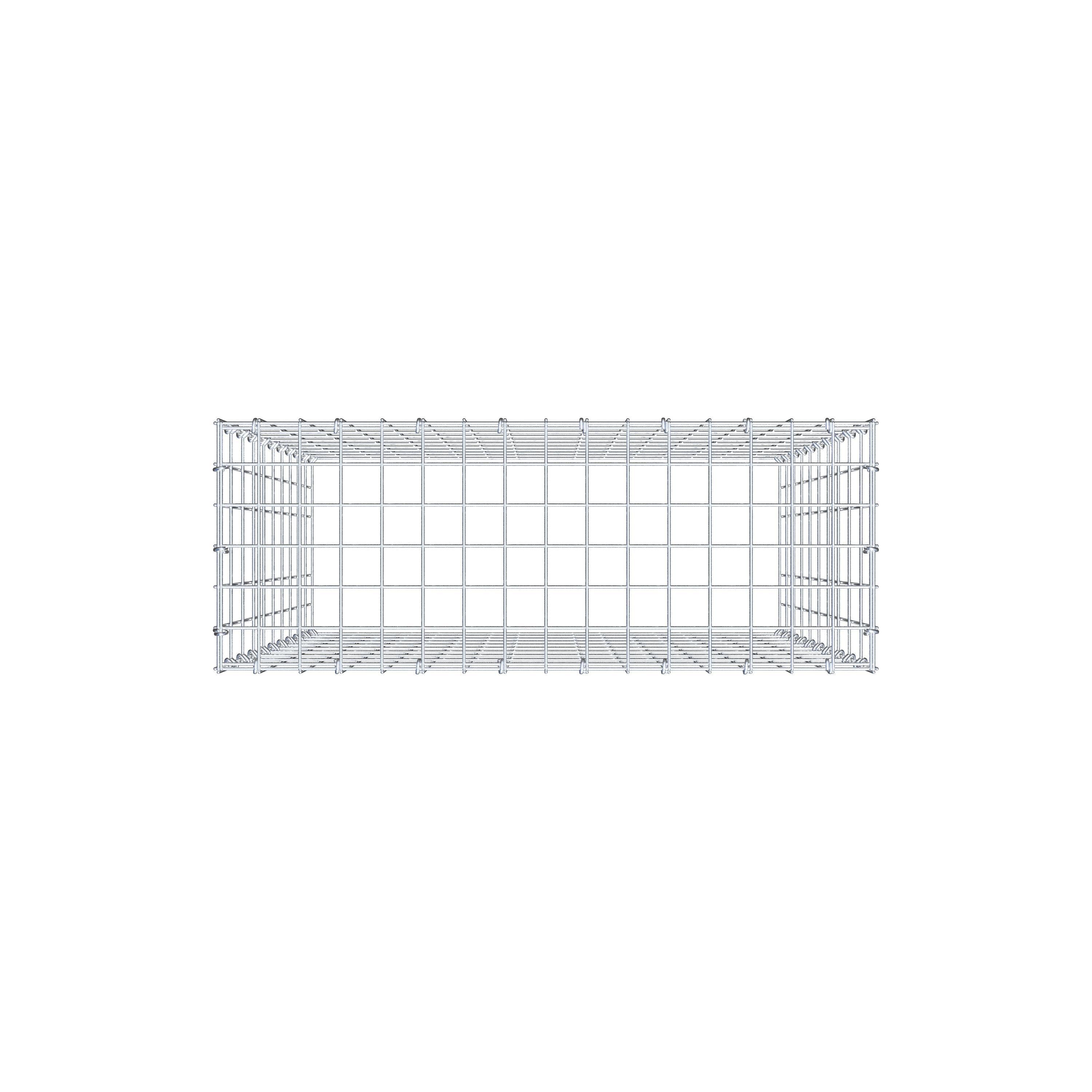 Anbaugabione Typ 3 100 cm x 80 cm x 30 cm (L x H x T), Maschenweite 5 cm x 10 cm, C-Ring