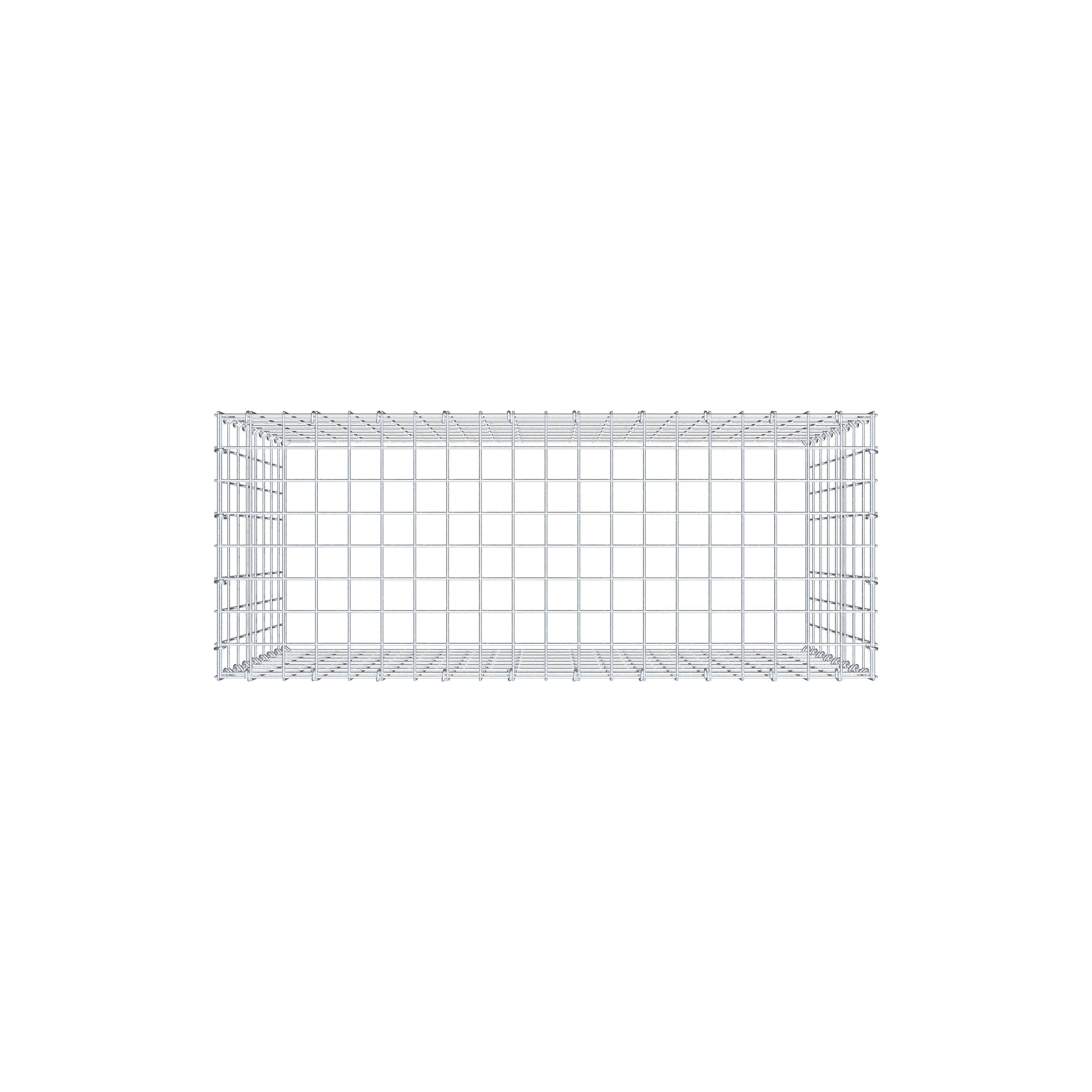 Gabbione aggiuntivo di tipo 3 100 cm x 80 cm x 40 cm (L x H x P), maglia 5 cm x 10 cm, anello a C