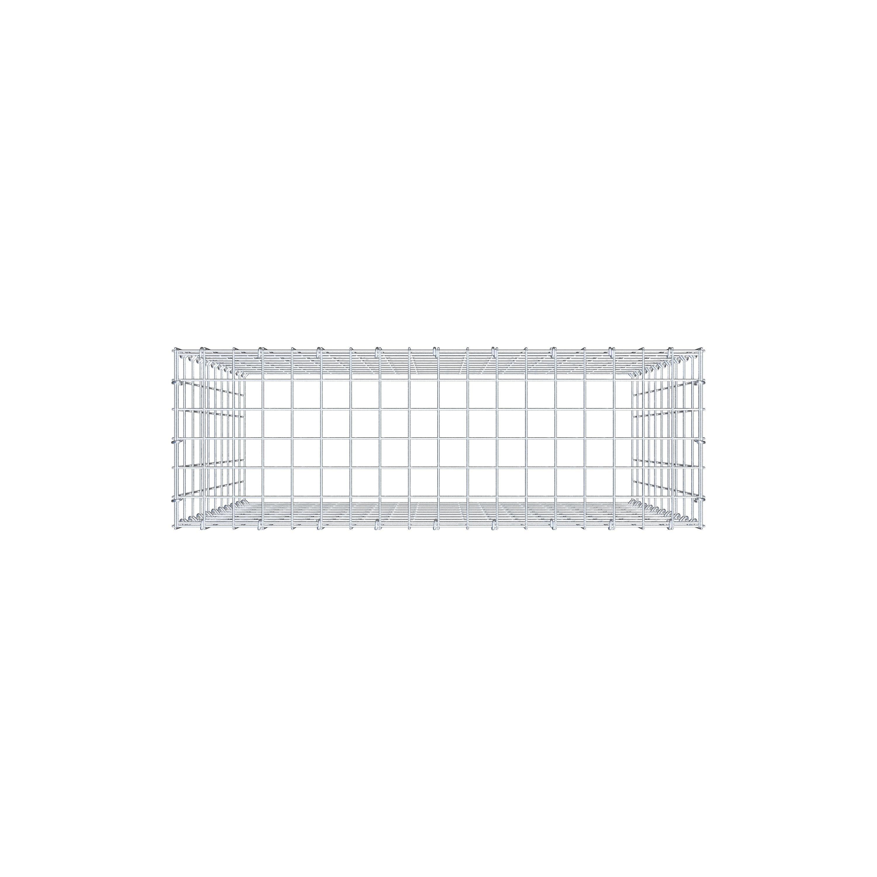 Anbaugabione Typ 3 100 cm x 90 cm x 30 cm (L x H x T), Maschenweite 5 cm x 10 cm, C-Ring