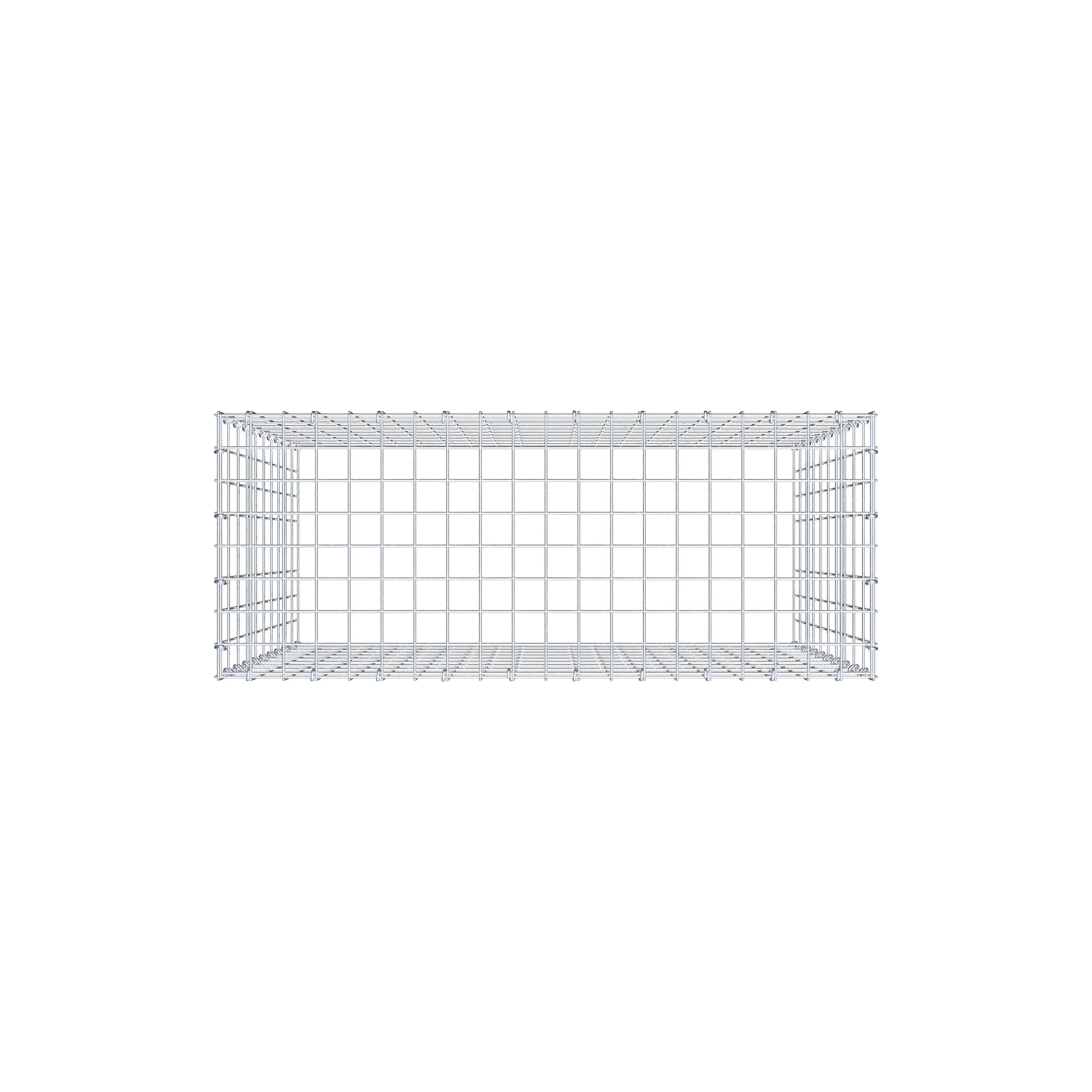 Gabbione aggiuntivo di tipo 3 100 cm x 100 cm x 40 cm (L x H x P), maglia 5 cm x 10 cm, anello a C