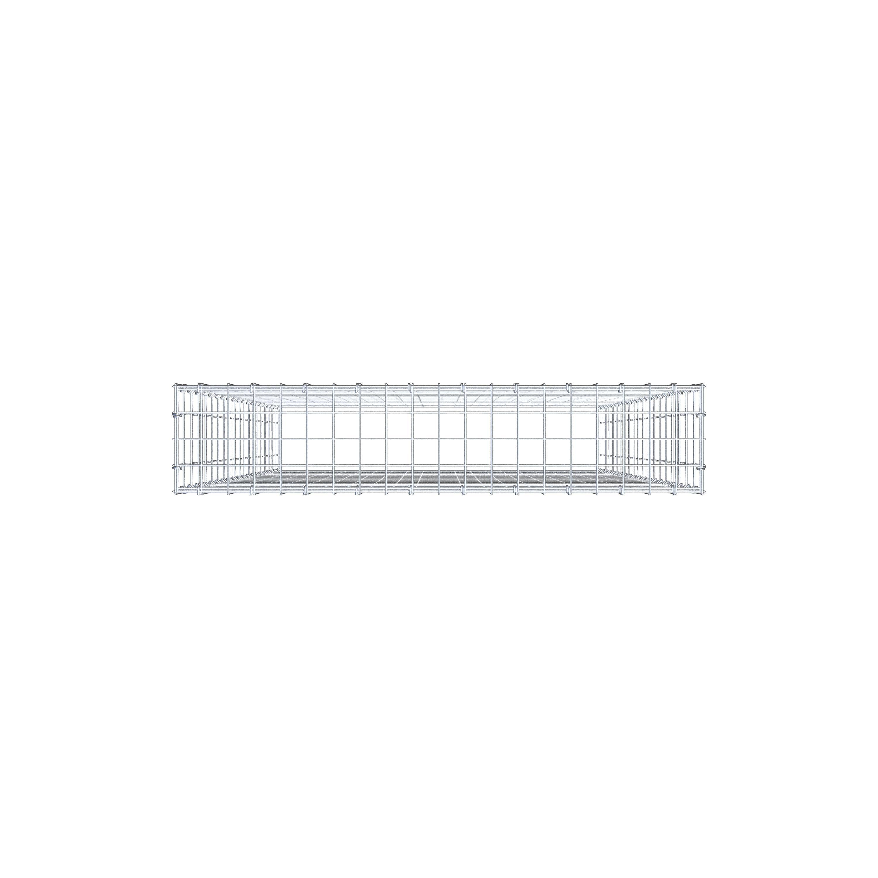 Pile aggiuntivo tipo 3 200 cm x 100 cm x 20 cm (L x H x P), maglia 5 cm x 10 cm, anello a C