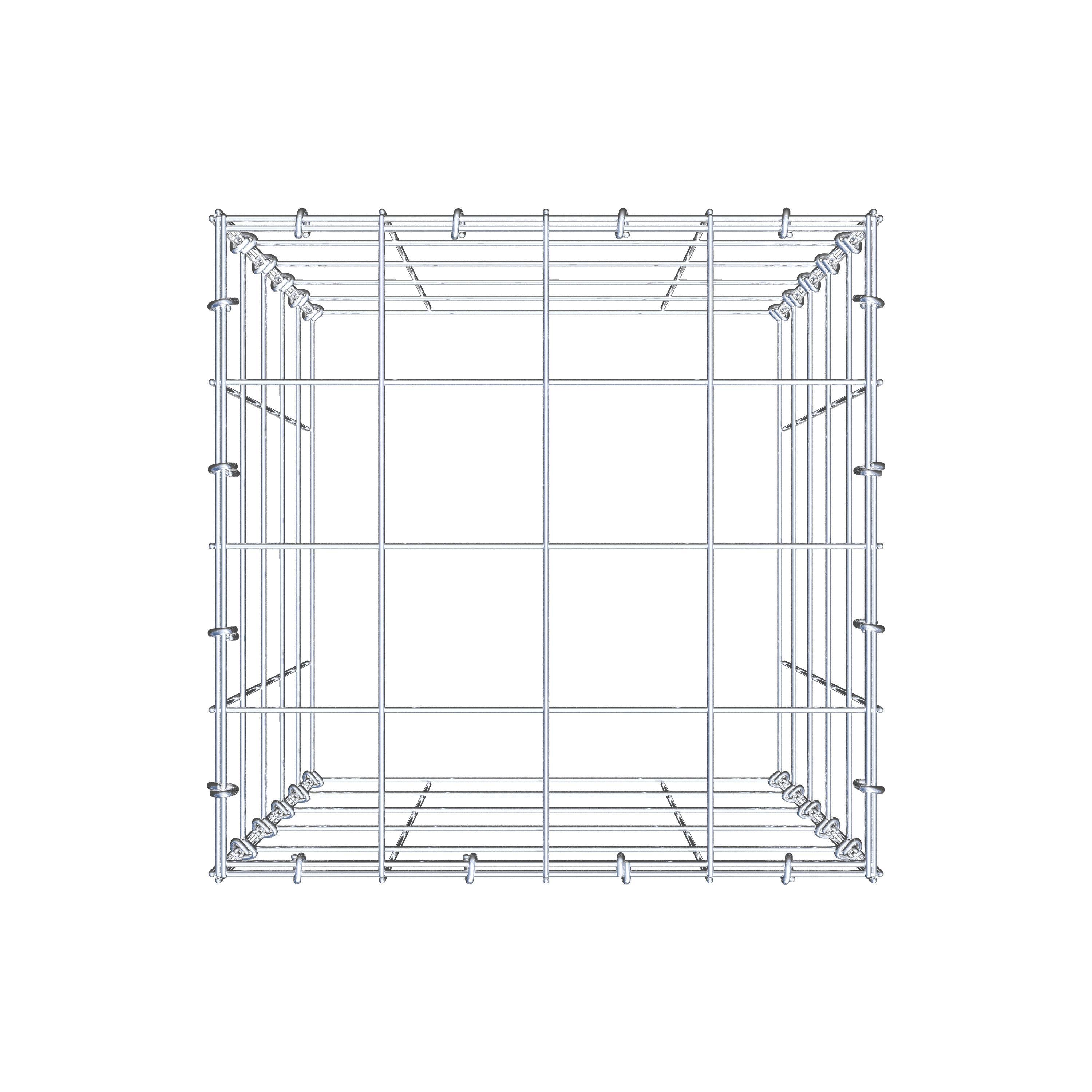 Monteret gabion type 3 50 cm x 40 cm x 40 cm (L x H x D), maskestørrelse 10 cm x 10 cm, C-ring