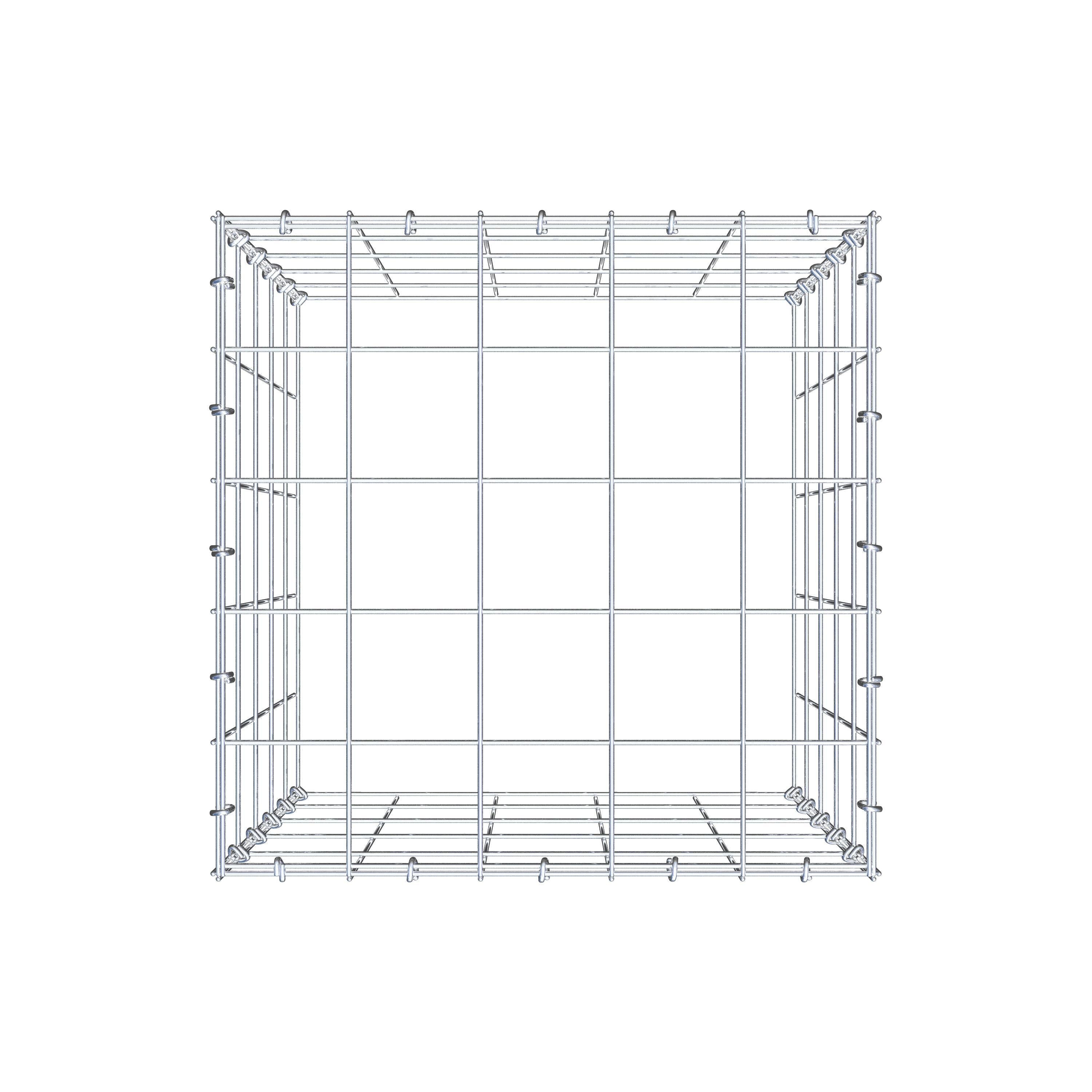 Anbaugabione Typ 3 50 cm x 50 cm x 50 cm (L x H x T), Maschenweite 10 cm x 10 cm, C-Ring