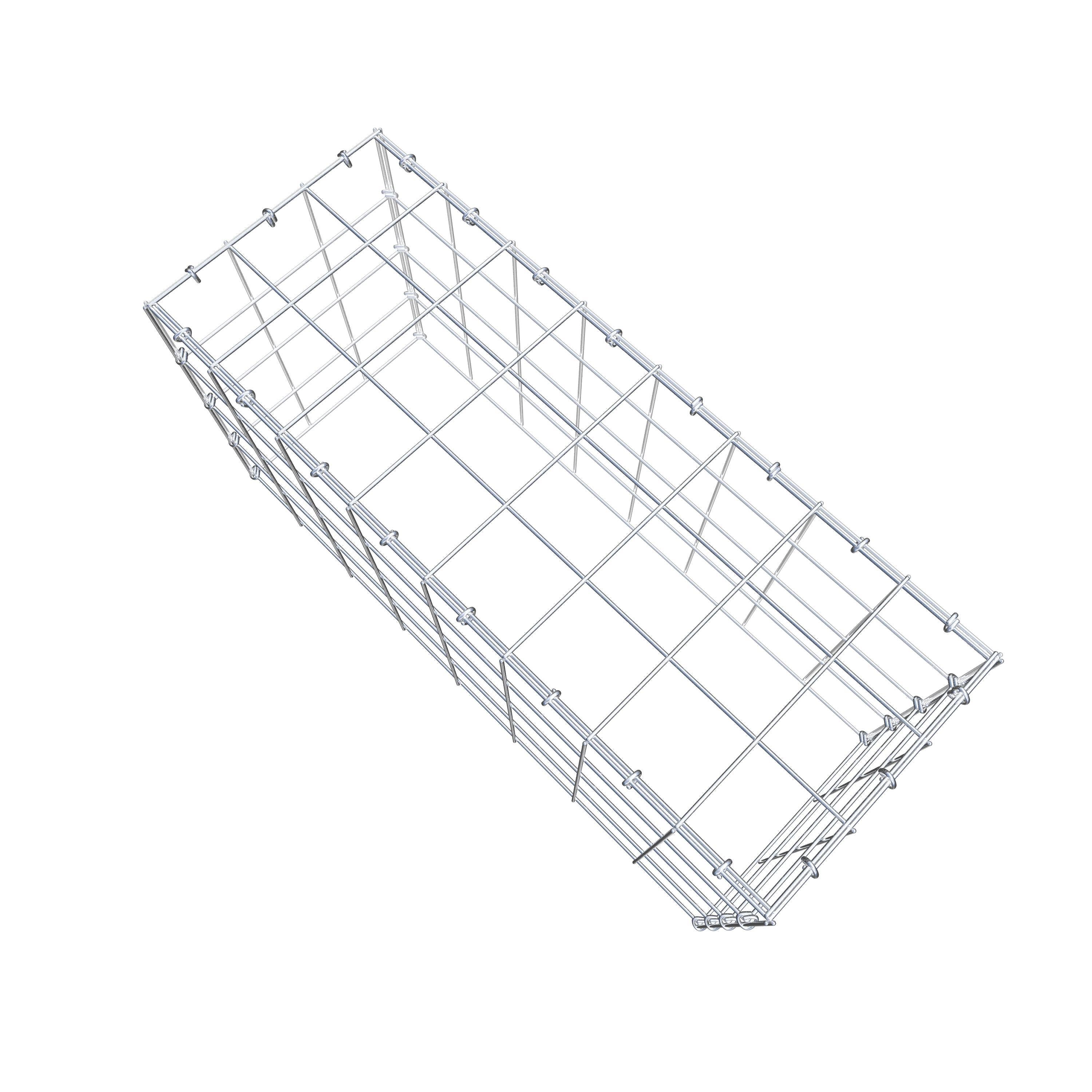 Monteret gabion type 3 80 cm x 40 cm x 30 cm (L x H x D), maskestørrelse 10 cm x 10 cm, C-ring