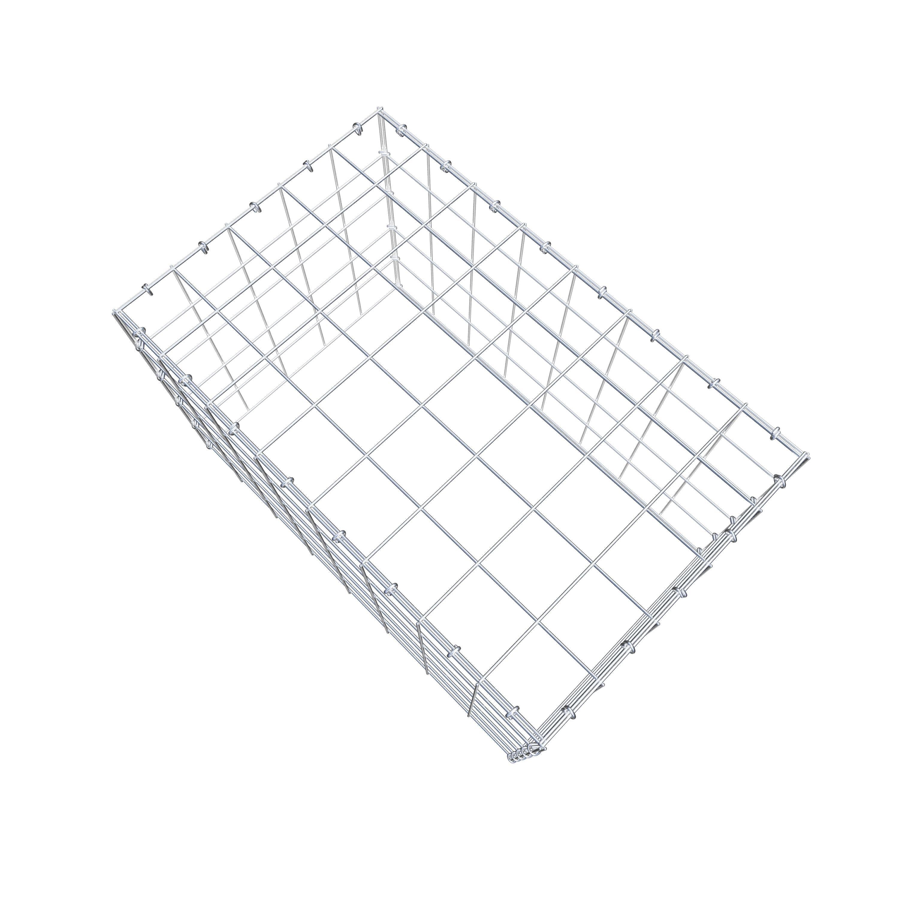 Mounted gabion type 3 80 cm x 50 cm x 50 cm (L x H x D), mesh size 10 cm x 10 cm, C-ring