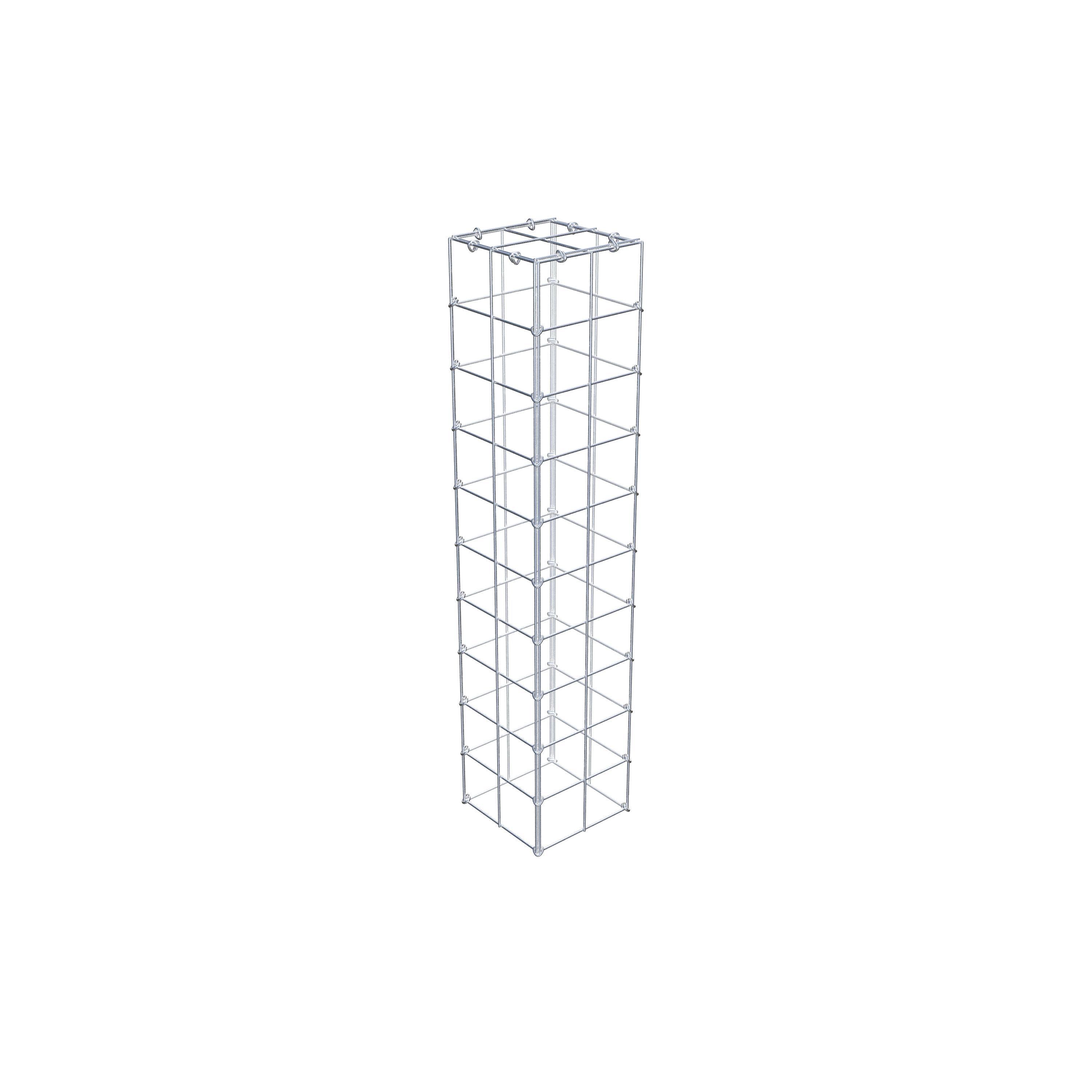 Monteret gabion type 3 100 cm x 20 cm x 20 cm (L x H x D), maskestørrelse 10 cm x 10 cm, C-ring