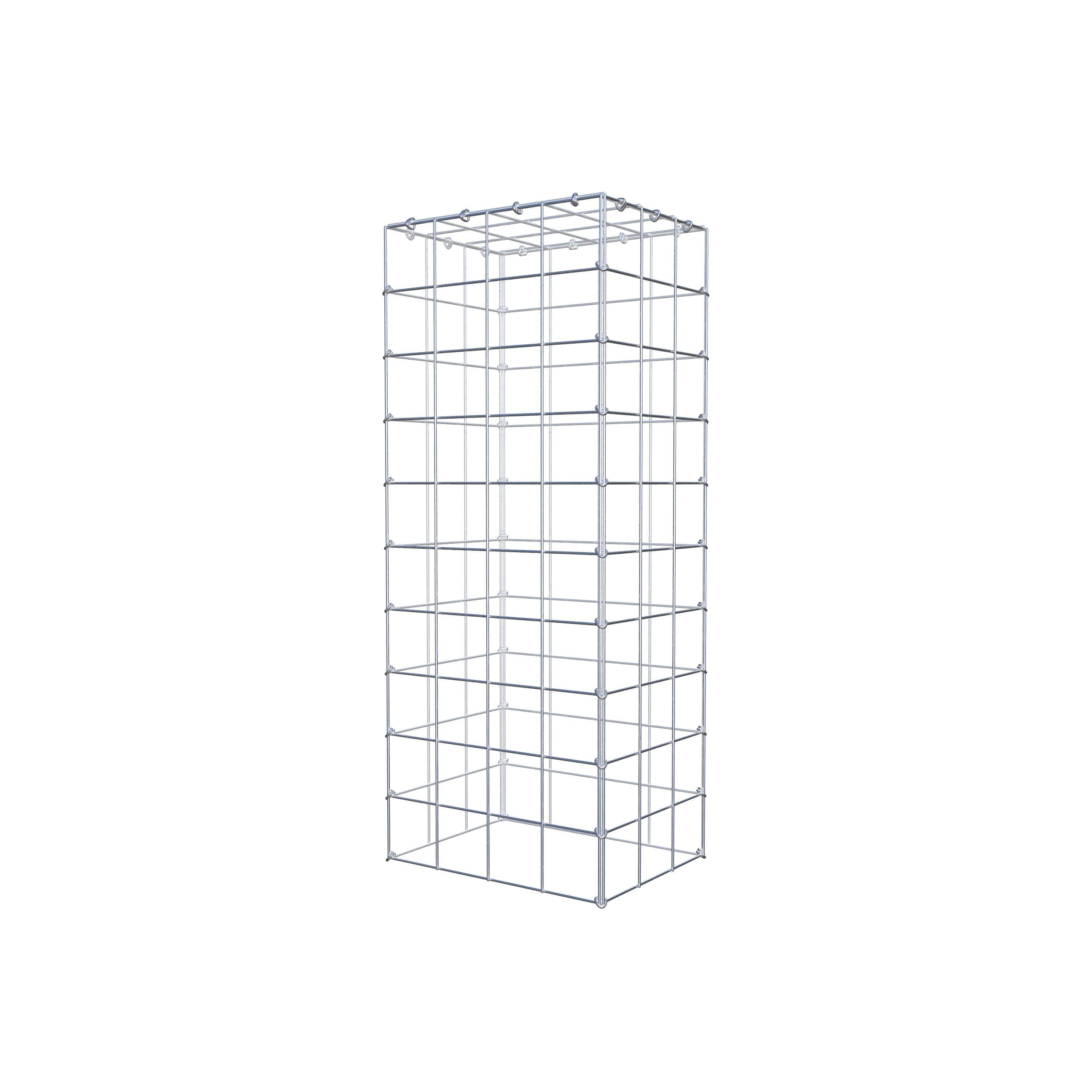 Monteret gabion type 3 100 cm x 30 cm x 40 cm (L x H x D), maskestørrelse 10 cm x 10 cm, C-ring