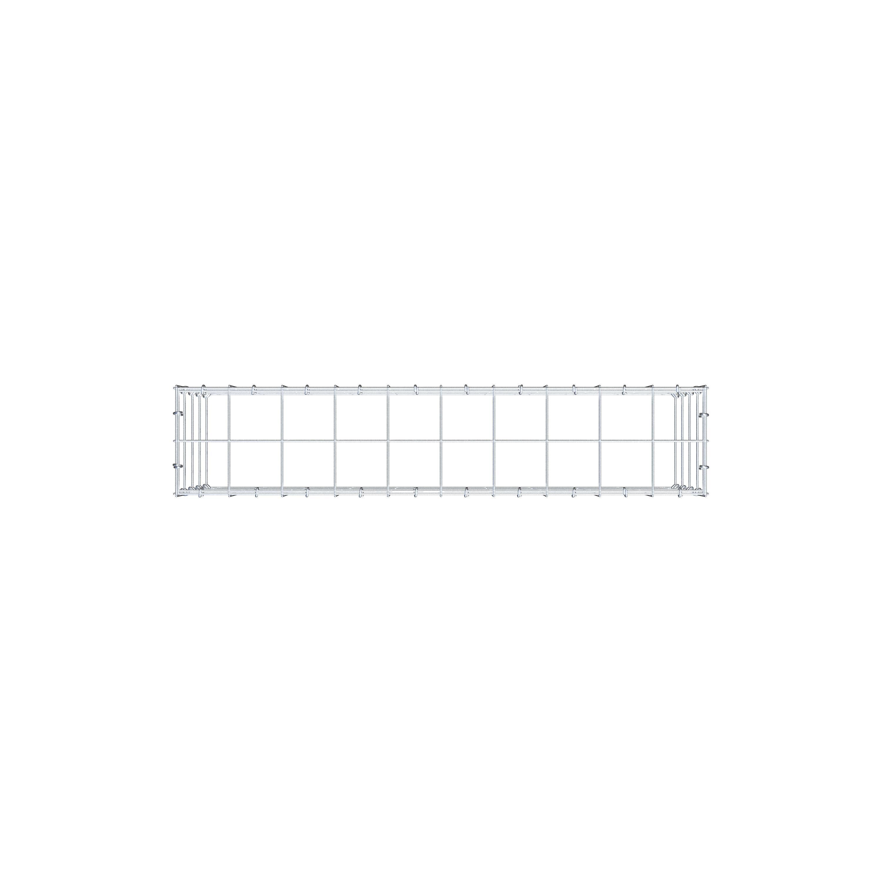 Anbaugabione Typ 3 100 cm x 40 cm x 20 cm (L x H x T), Maschenweite 10 cm x 10 cm, C-Ring