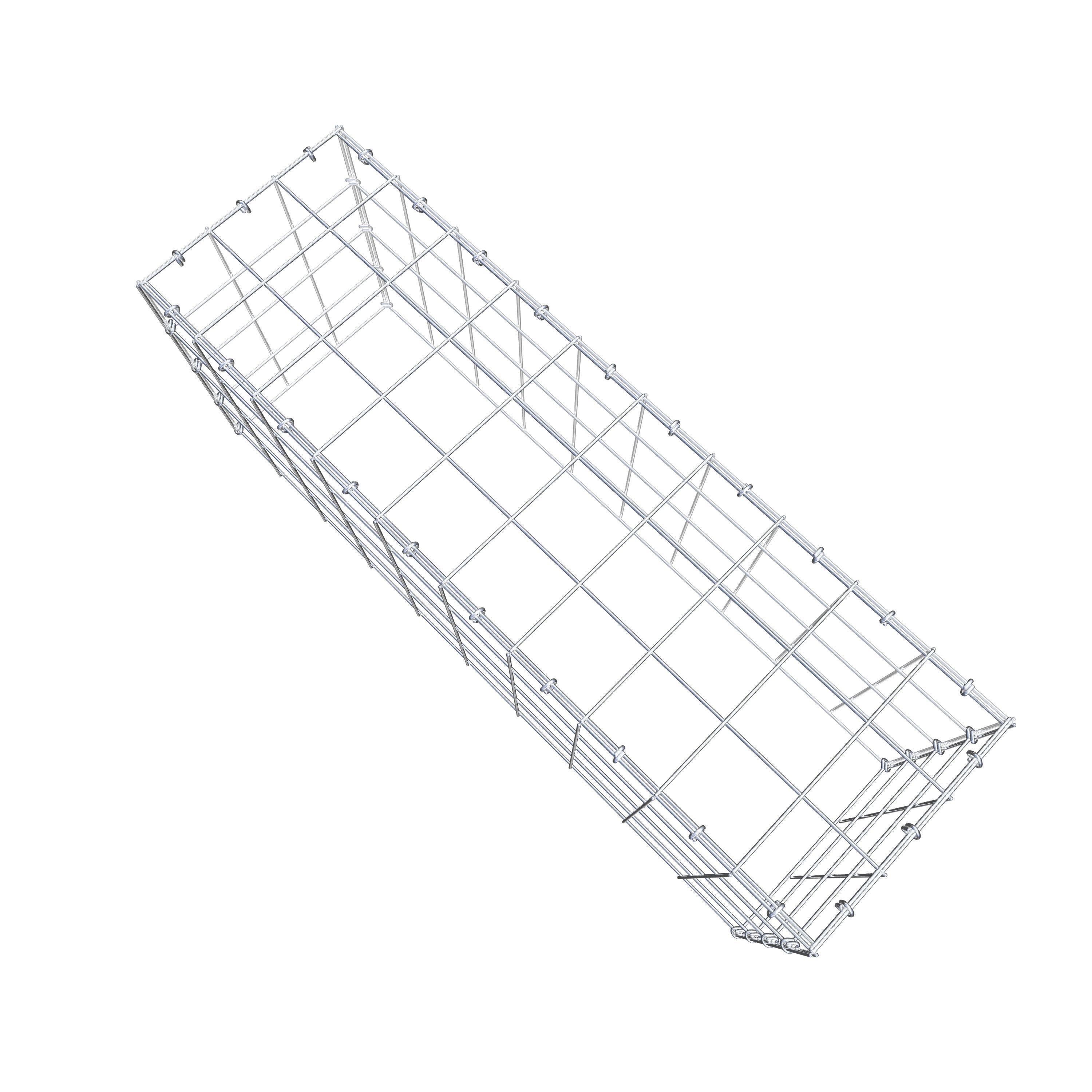 Monteret gabion type 3 100 cm x 40 cm x 30 cm (L x H x D), maskestørrelse 10 cm x 10 cm, C-ring