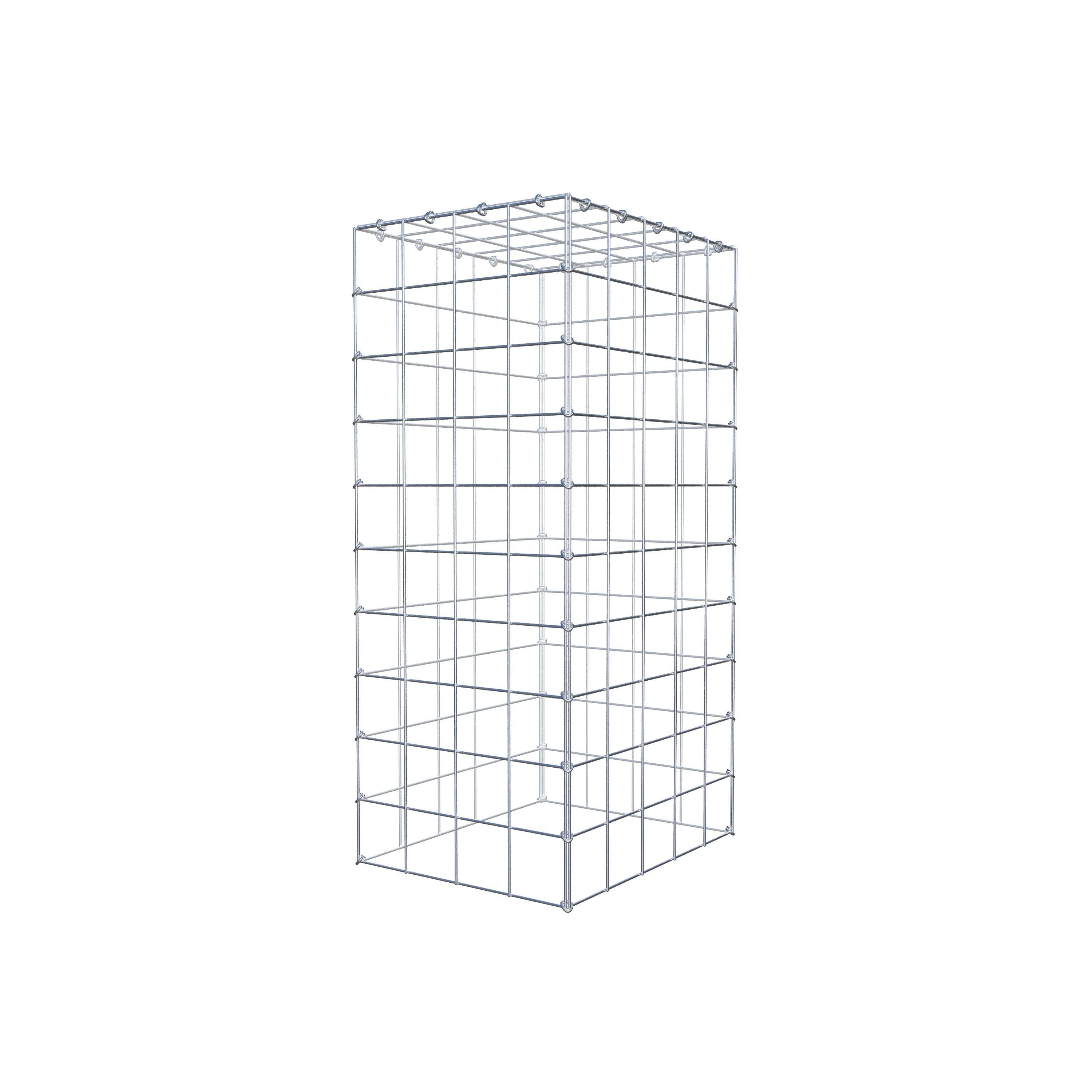 Monteret gabion type 3 100 cm x 50 cm x 40 cm (L x H x D), maskestørrelse 10 cm x 10 cm, C-ring