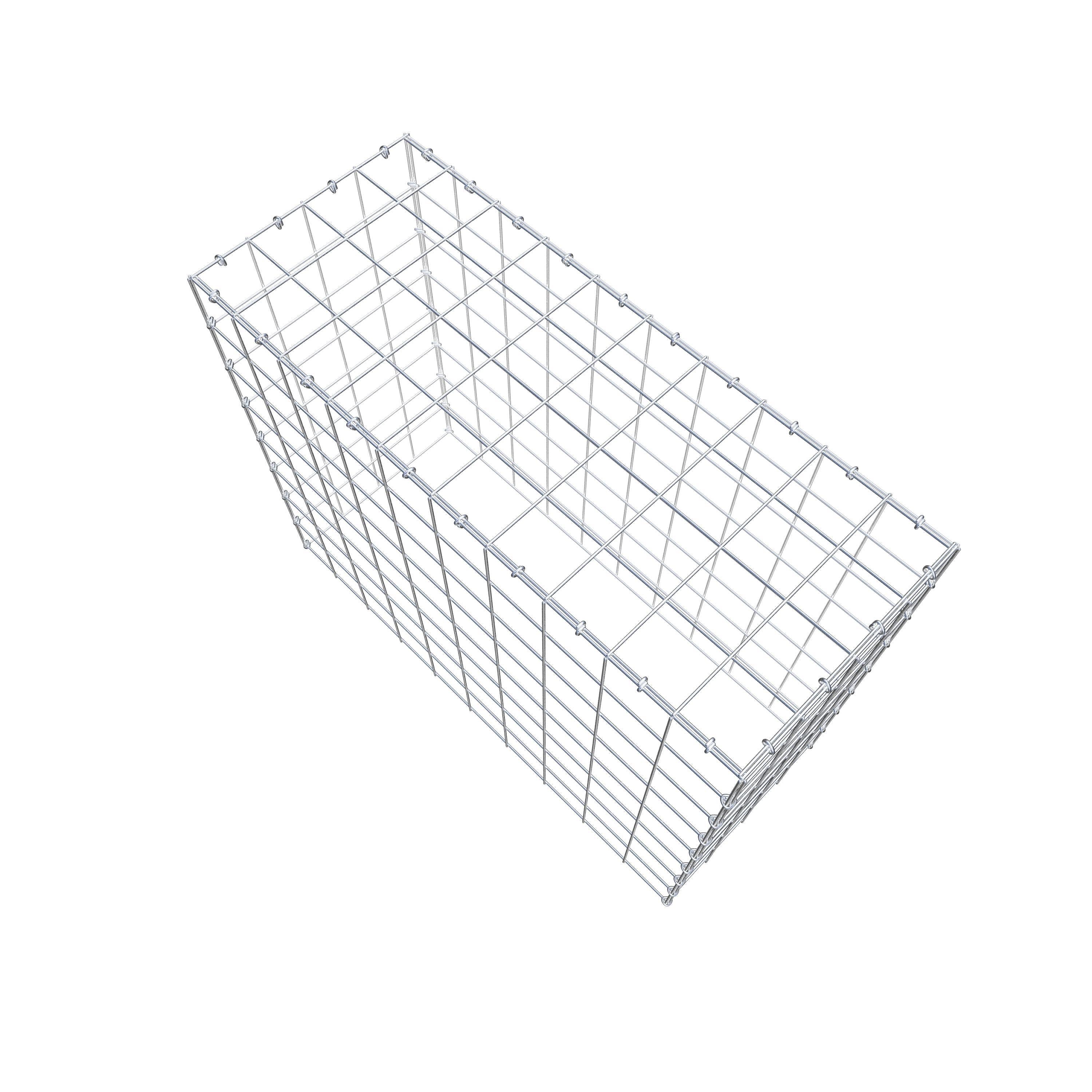 Monteret gabion type 3 100 cm x 80 cm x 40 cm (L x H x D), maskestørrelse 10 cm x 10 cm, C-ring