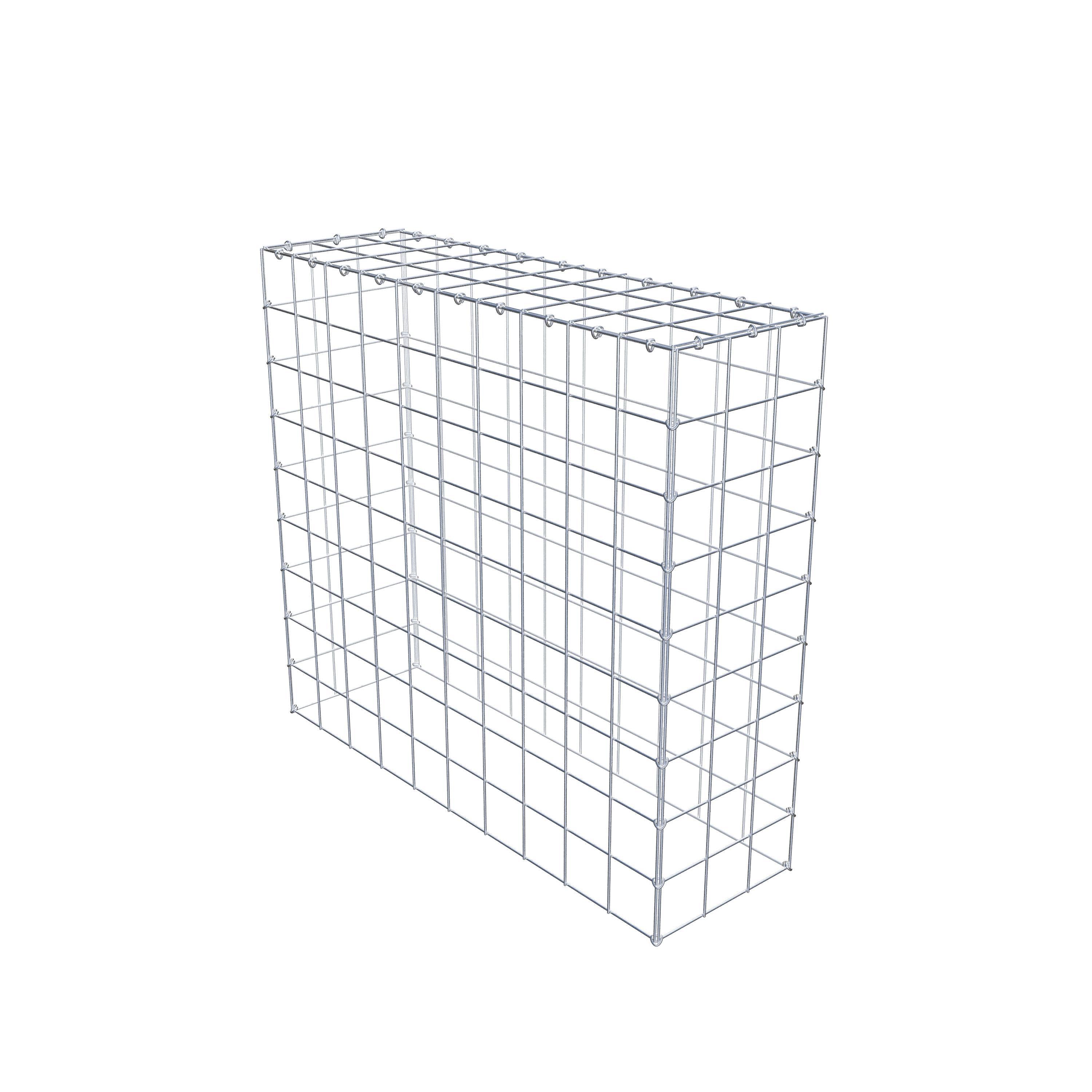 Monteret gabion type 3 100 cm x 90 cm x 30 cm (L x H x D), maskestørrelse 10 cm x 10 cm, C-ring