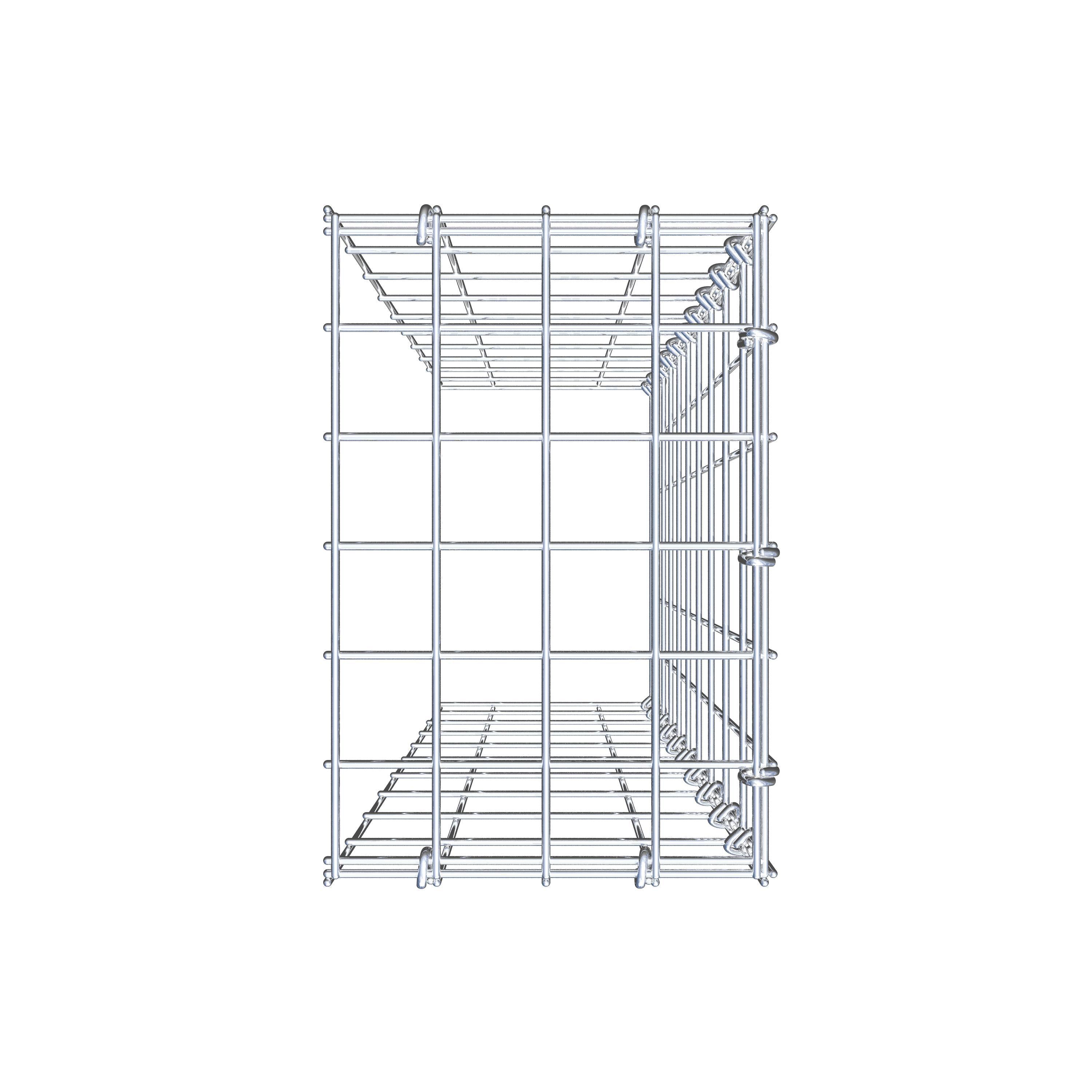 Anbaugabione Typ 4 100 cm x 20 cm x 30 cm (L x H x T), Maschenweite 5 cm x 10 cm, C-Ring