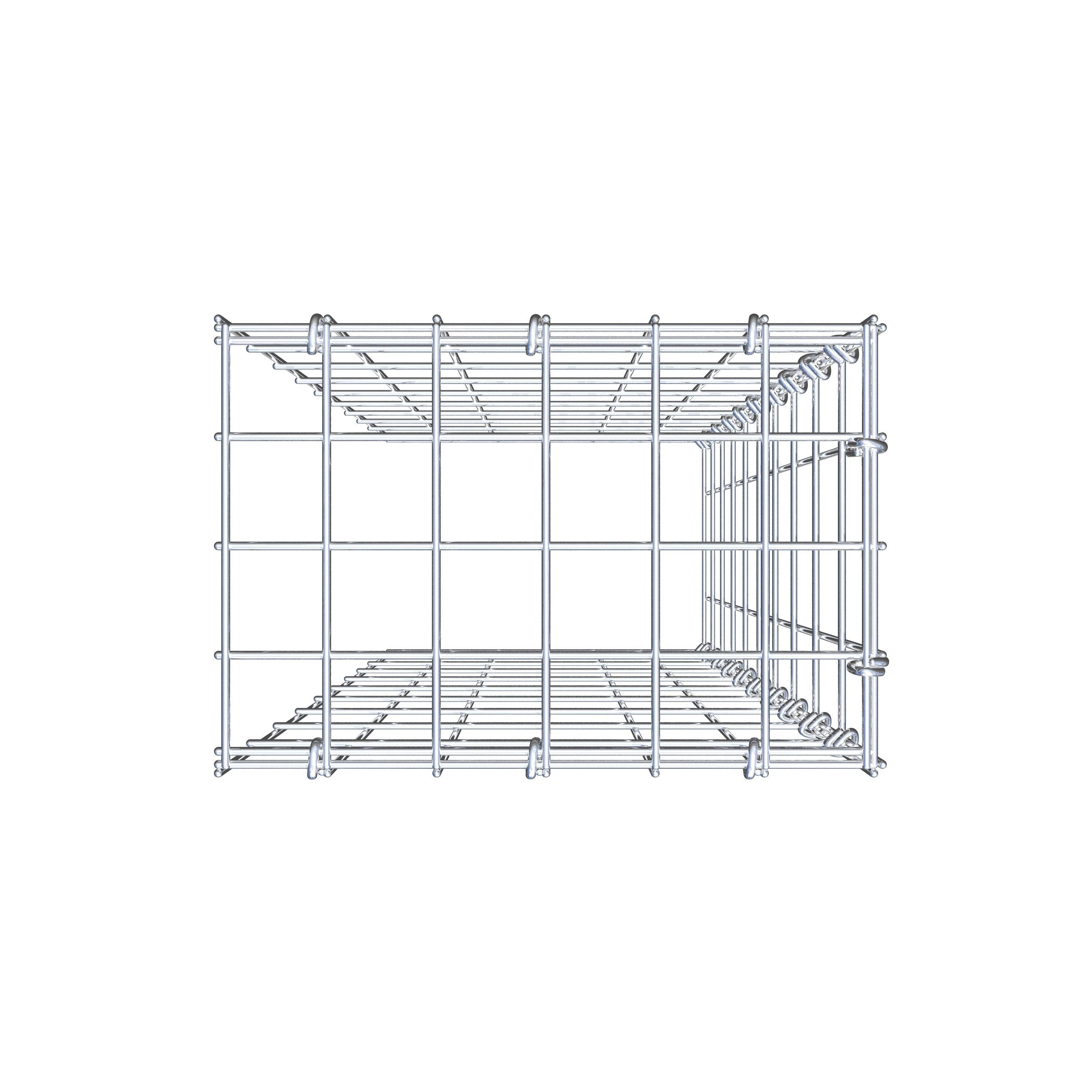 Anbaugabione Typ 4 100 cm x 30 cm x 20 cm (L x H x T), Maschenweite 5 cm x 10 cm, C-Ring