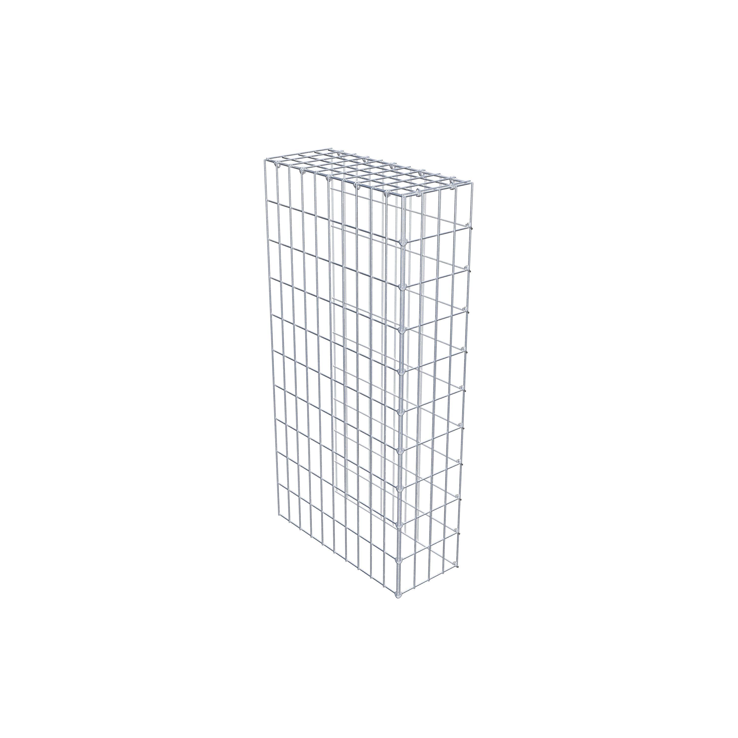 Mounted gabion type 4 100 cm x 50 cm x 20 cm (L x H x D), mesh size 5 cm x 10 cm, C-ring