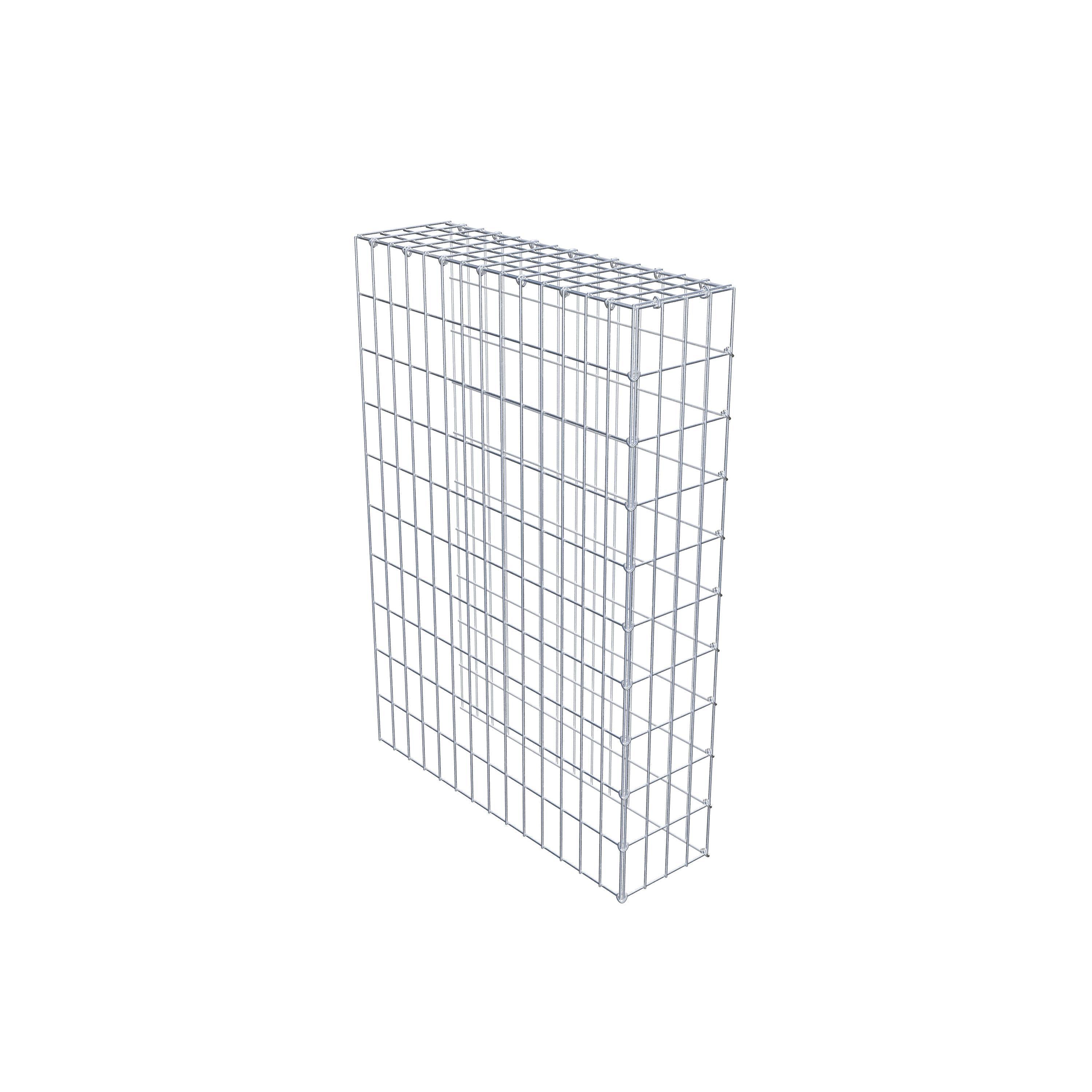 Monteret gabion type 4 100 cm x 70 cm x 20 cm (L x H x D), maskestørrelse 5 cm x 10 cm, C-ring