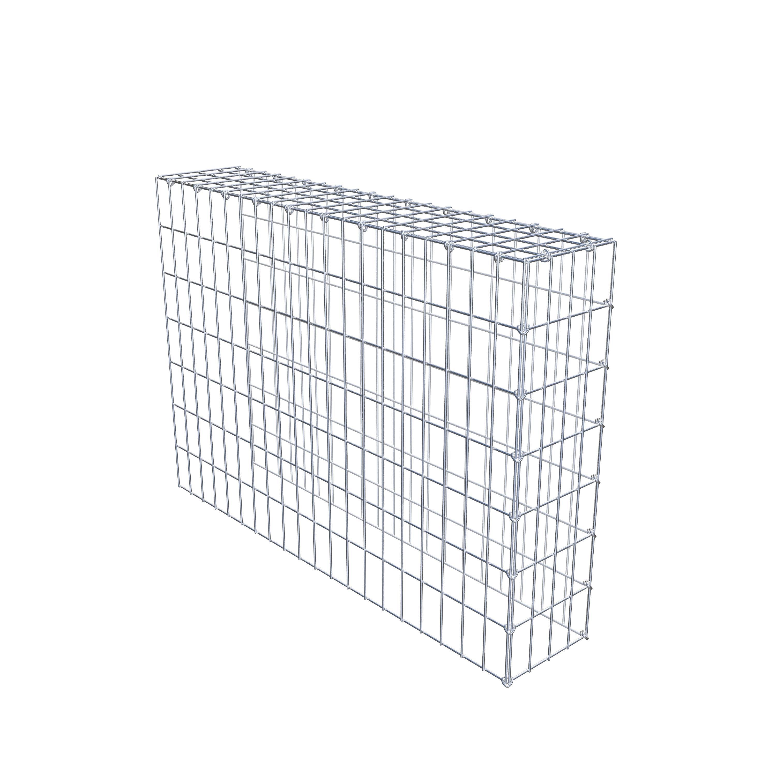 Monteret gabion type 4 100 cm x 70 cm x 20 cm (L x H x D), maskestørrelse 5 cm x 10 cm, C-ring