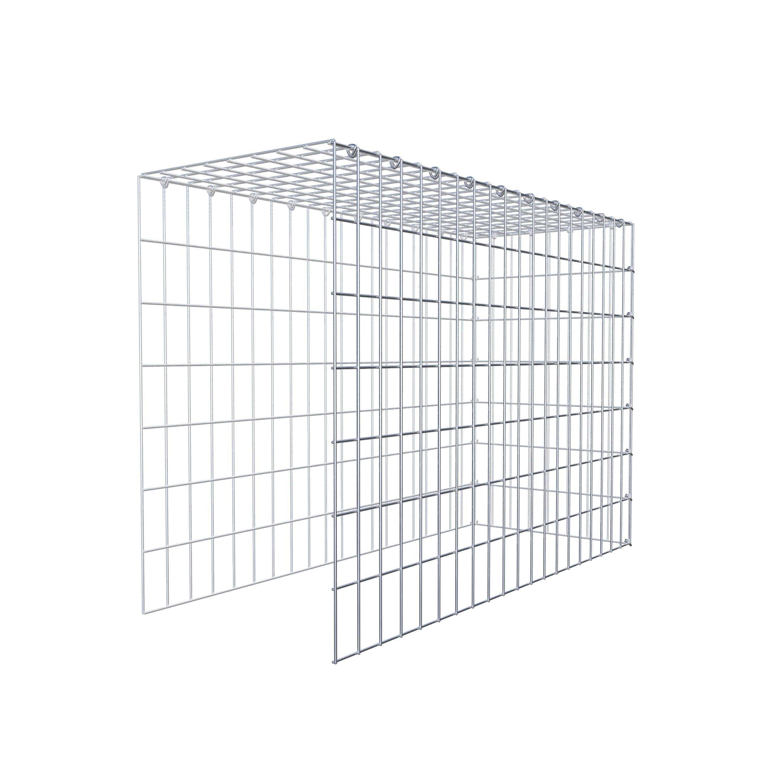 Mounted gabion type 4 100 cm x 70 cm x 40 cm (L x H x D), mesh size 5 cm x 10 cm, C-ring