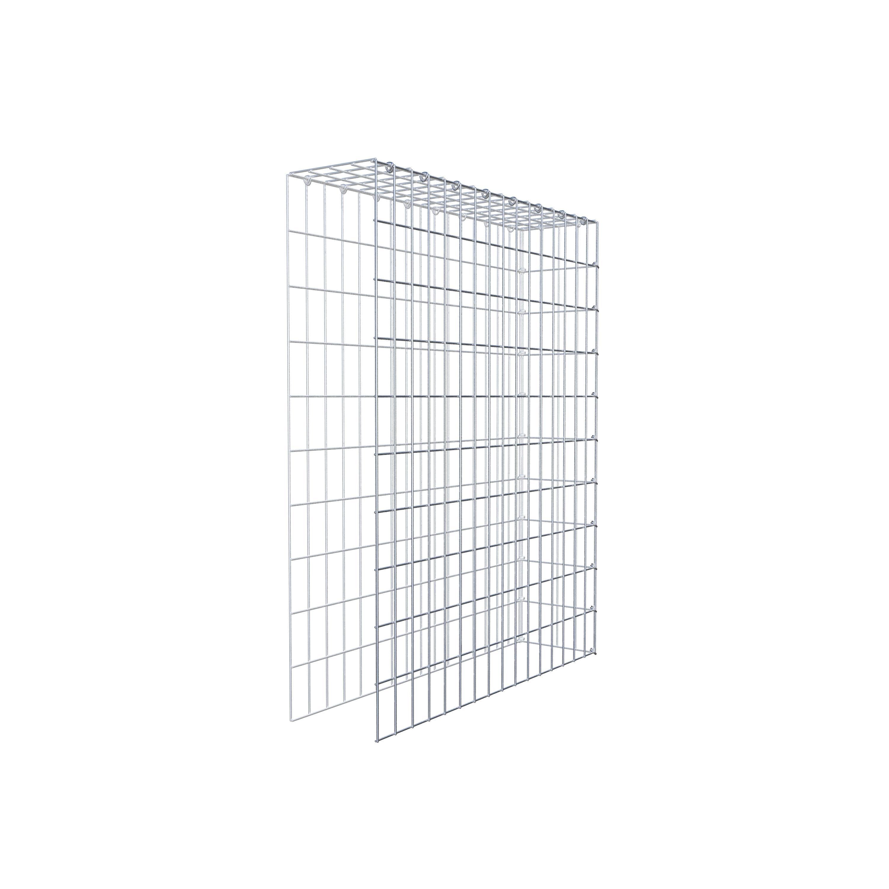 Mounted gabion type 4 100 cm x 80 cm x 20 cm (L x H x D), mesh size 5 cm x 10 cm, C-ring