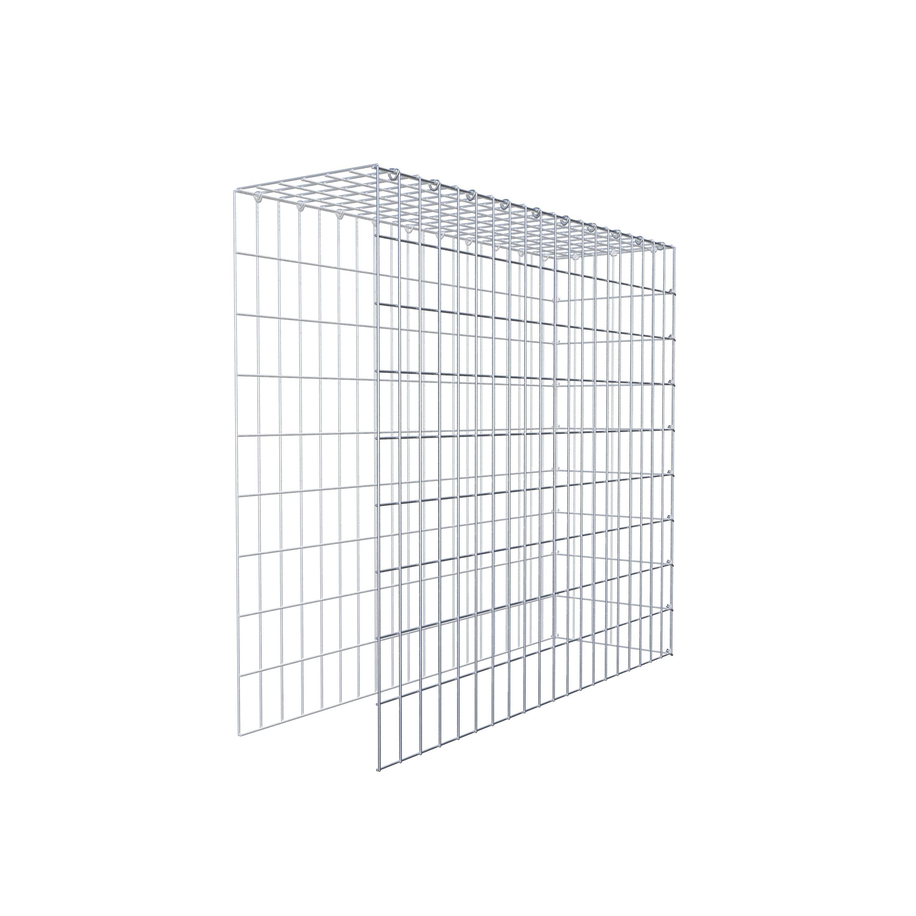 Mounted gabion type 4 100 cm x 90 cm x 30 cm (L x H x D), mesh size 5 cm x 10 cm, C-ring