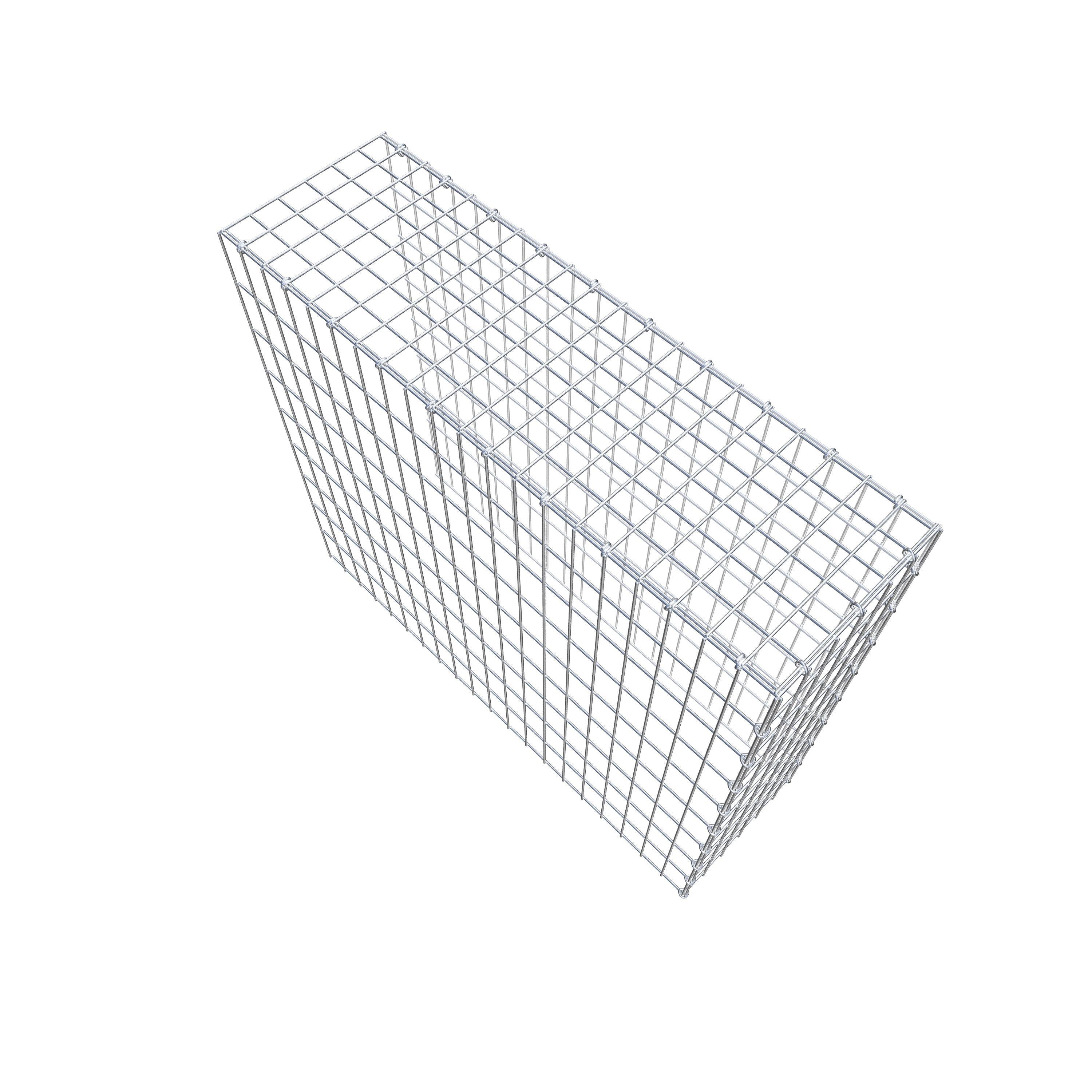 Mounted gabion type 4 100 cm x 90 cm x 30 cm (L x H x D), mesh size 5 cm x 10 cm, C-ring