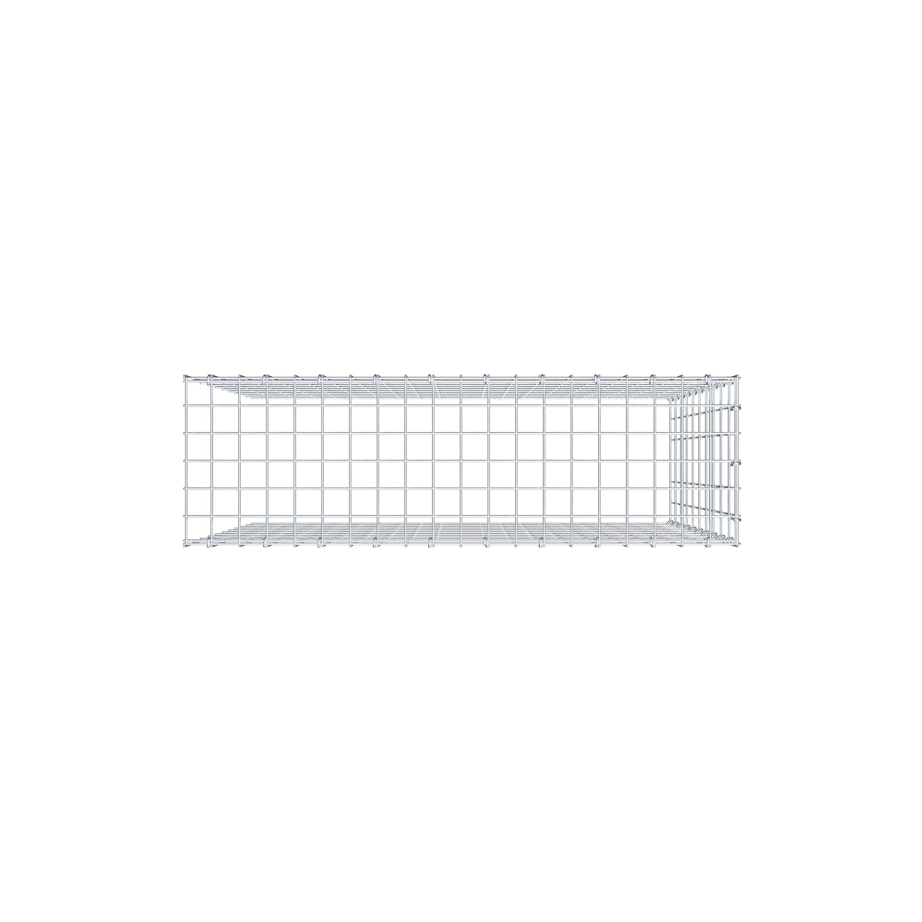 Anbaugabione Typ 4 100 cm x 100 cm x 30 cm (L x H x T), Maschenweite 5 cm x 10 cm, C-Ring