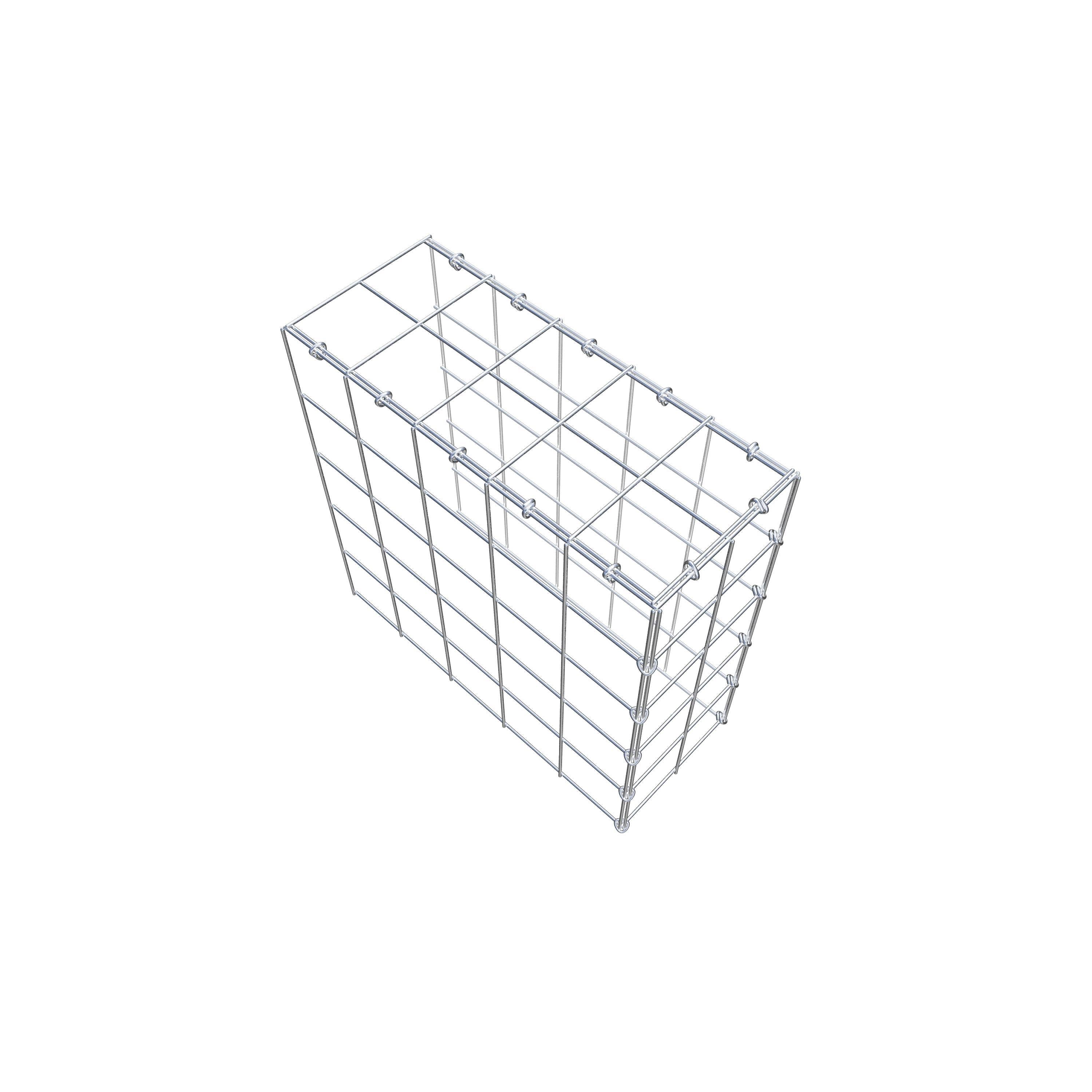 Mounted gabion type 4 50 cm x 50 cm x 20 cm (L x H x D), mesh size 10 cm x 10 cm, C-ring