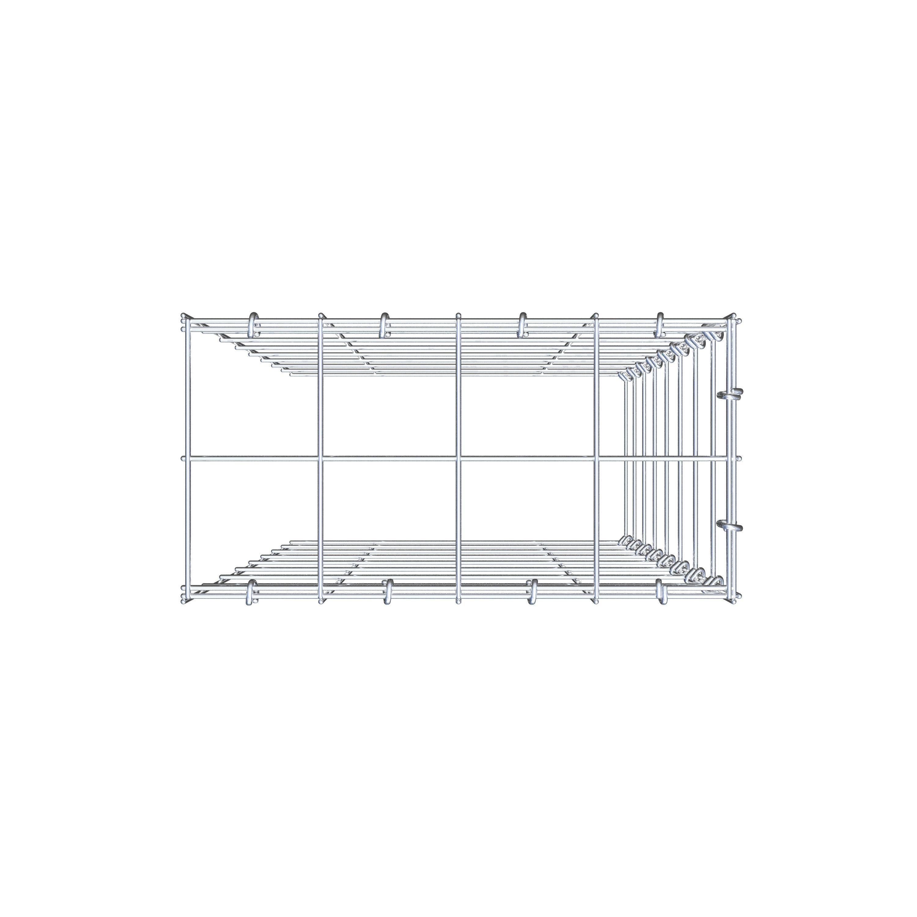 Anbaugabione Typ 4 80 cm x 40 cm x 20 cm (L x H x T), Maschenweite 10 cm x 10 cm, C-Ring