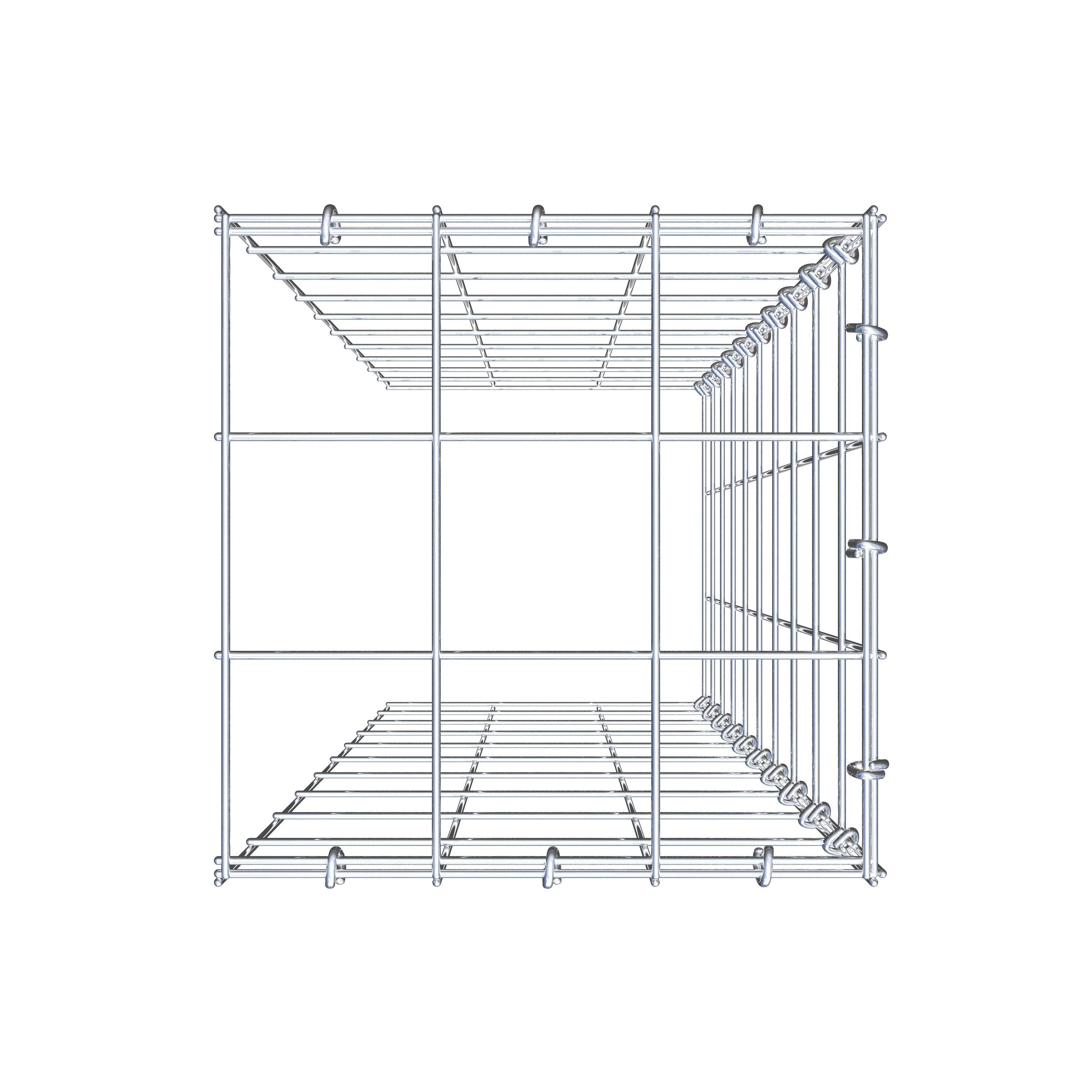 Gabbione aggiuntivo tipo 4 100 cm x 30 cm x 30 cm (L x H x P), maglia 10 cm x 10 cm, anello a C