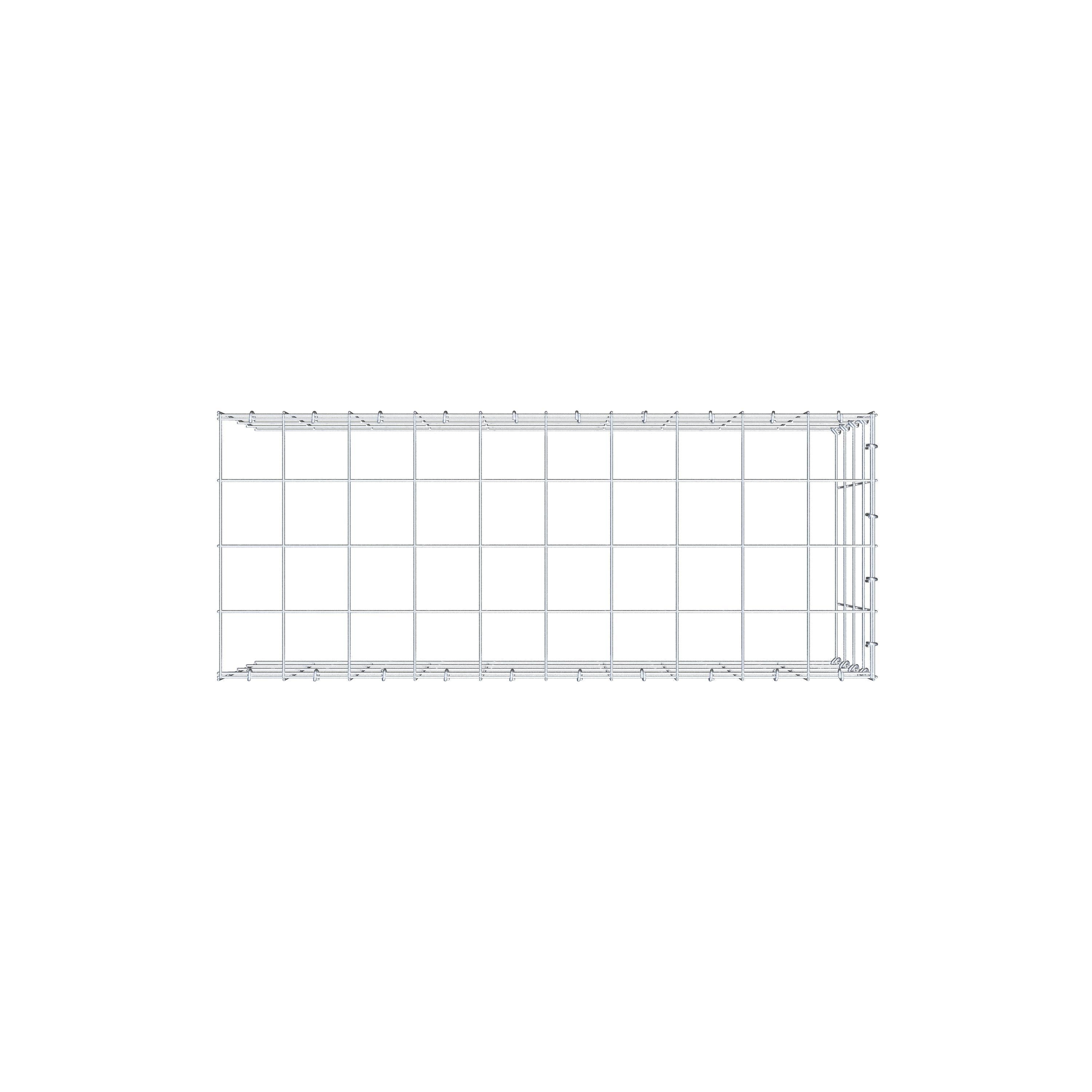 Anbaugabione Typ 4 100 cm x 40 cm x 40 cm (L x H x T), Maschenweite 10 cm x 10 cm, C-Ring