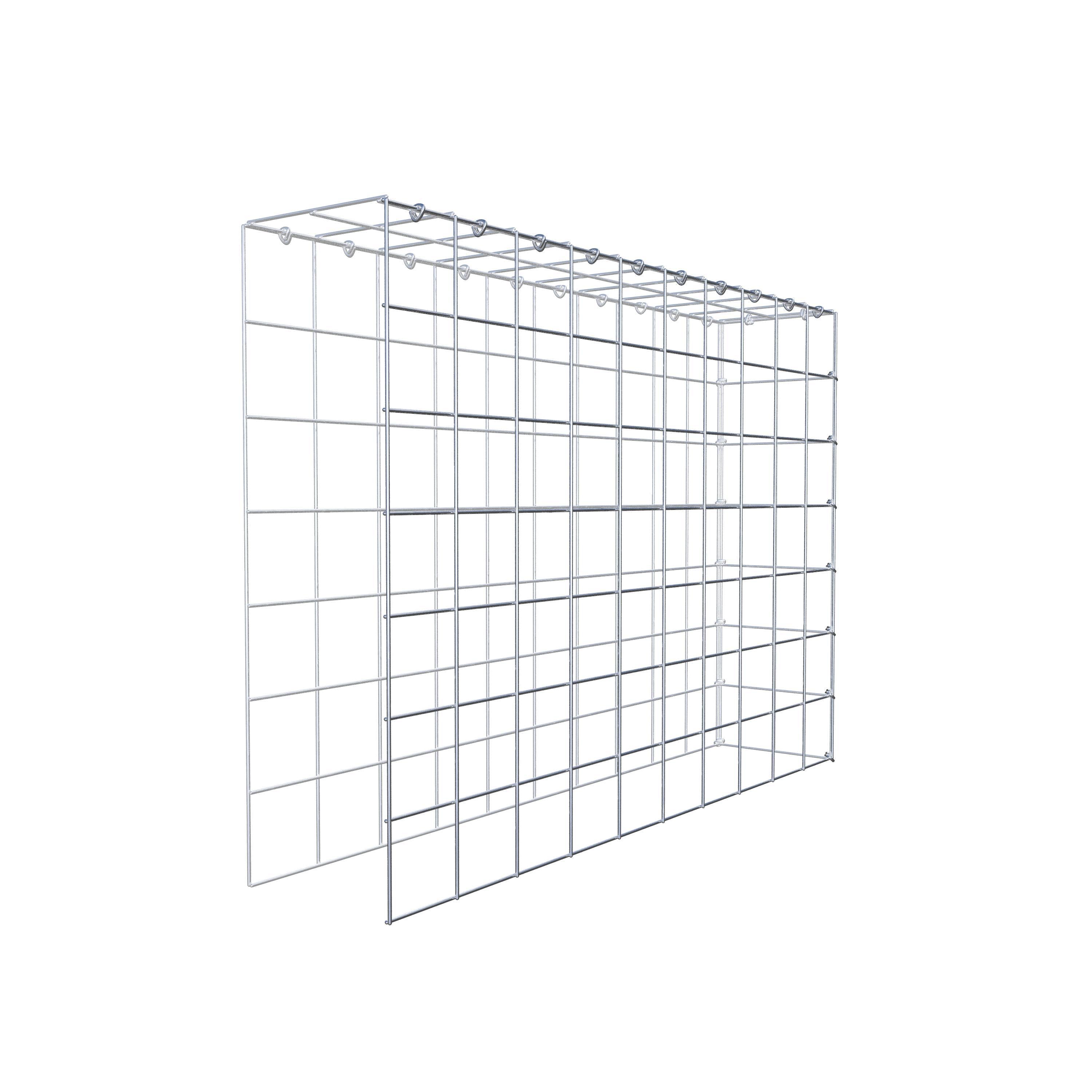 Mounted gabion type 4 100 cm x 70 cm x 20 cm (L x H x D), mesh size 10 cm x 10 cm, C-ring