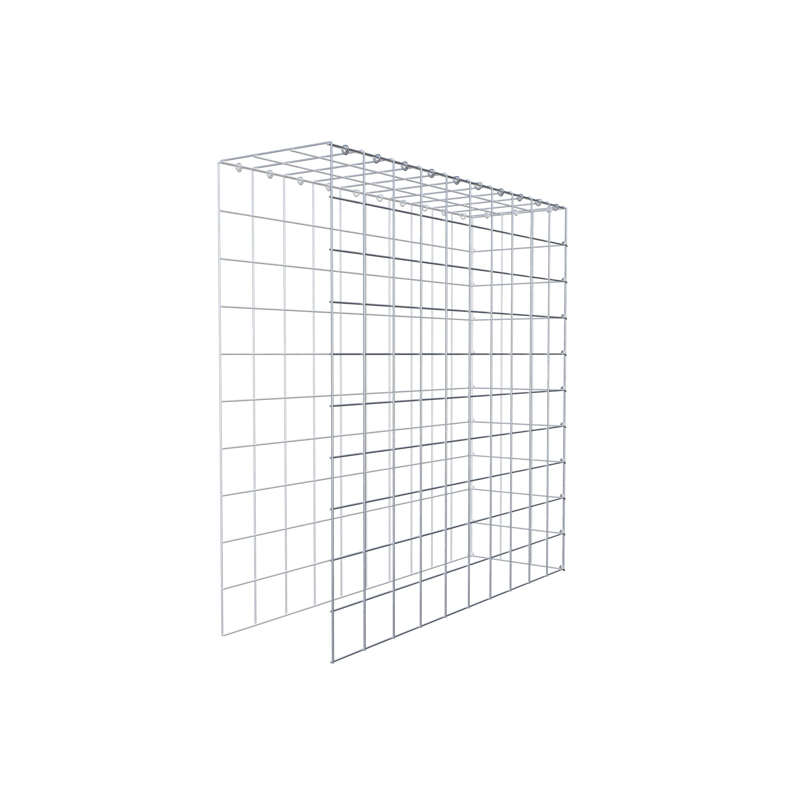 Mounted gabion type 4 100 cm x 100 cm x 30 cm (L x H x D), mesh size 10 cm x 10 cm, C-ring